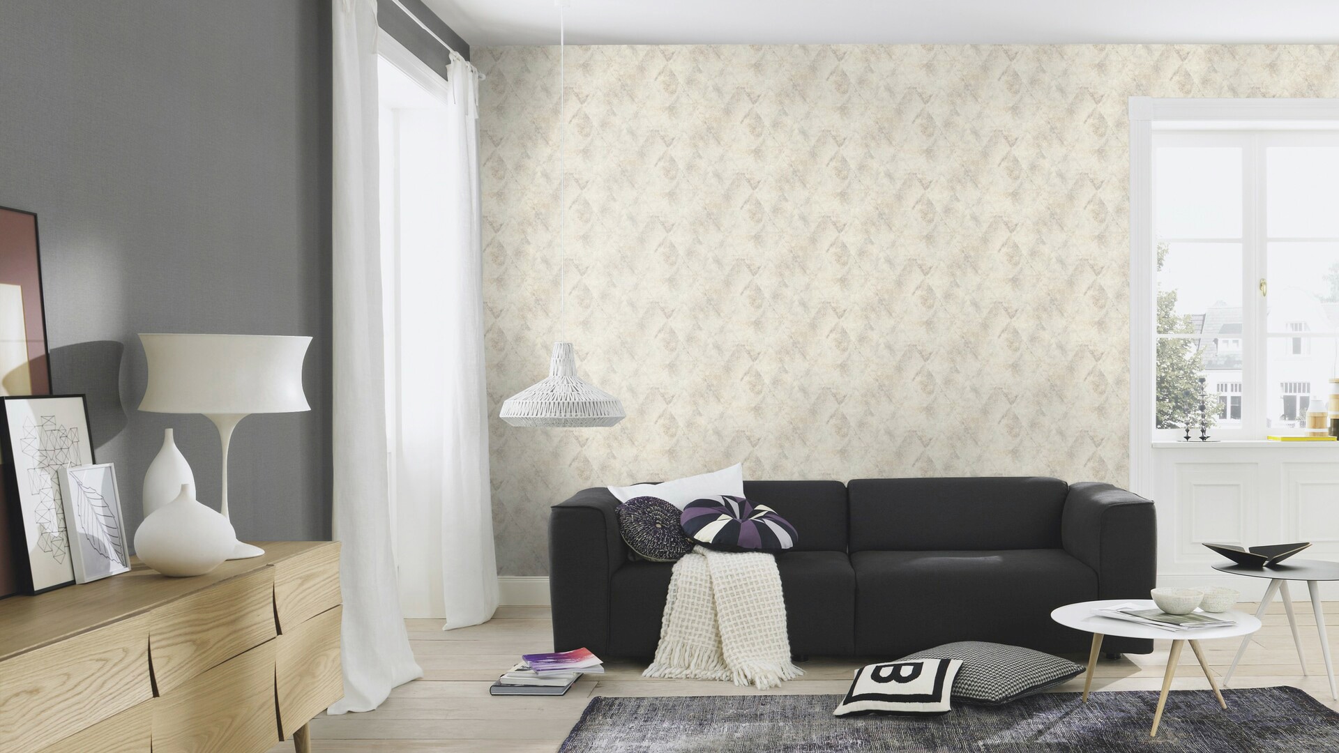 Rasch Vliestapete »Tapetenwechsel II« mit Dreiecken und feiner Struktur