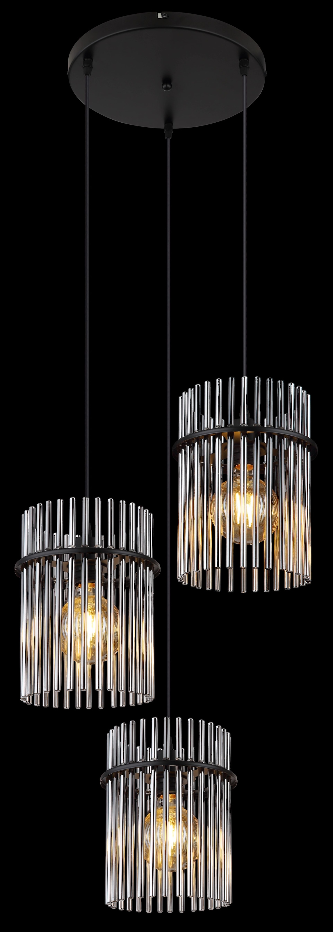 GLOBO LIGHTING Pendelleuchte »GORLEY« E27 1 Stk. Design Glasstäbe, Deckenlampe, Wohnzimmer, Esszimmer, Hängelampe