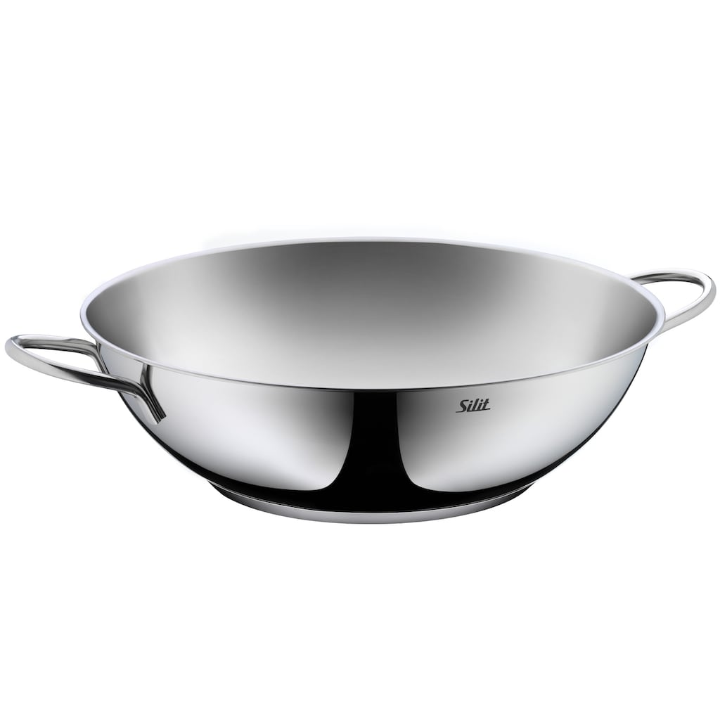 Silit Wok, Cromargan® Edelstahl Rostfrei 18/10, (1 tlg.), Ideal für energiesparendes Kochen, Induktion