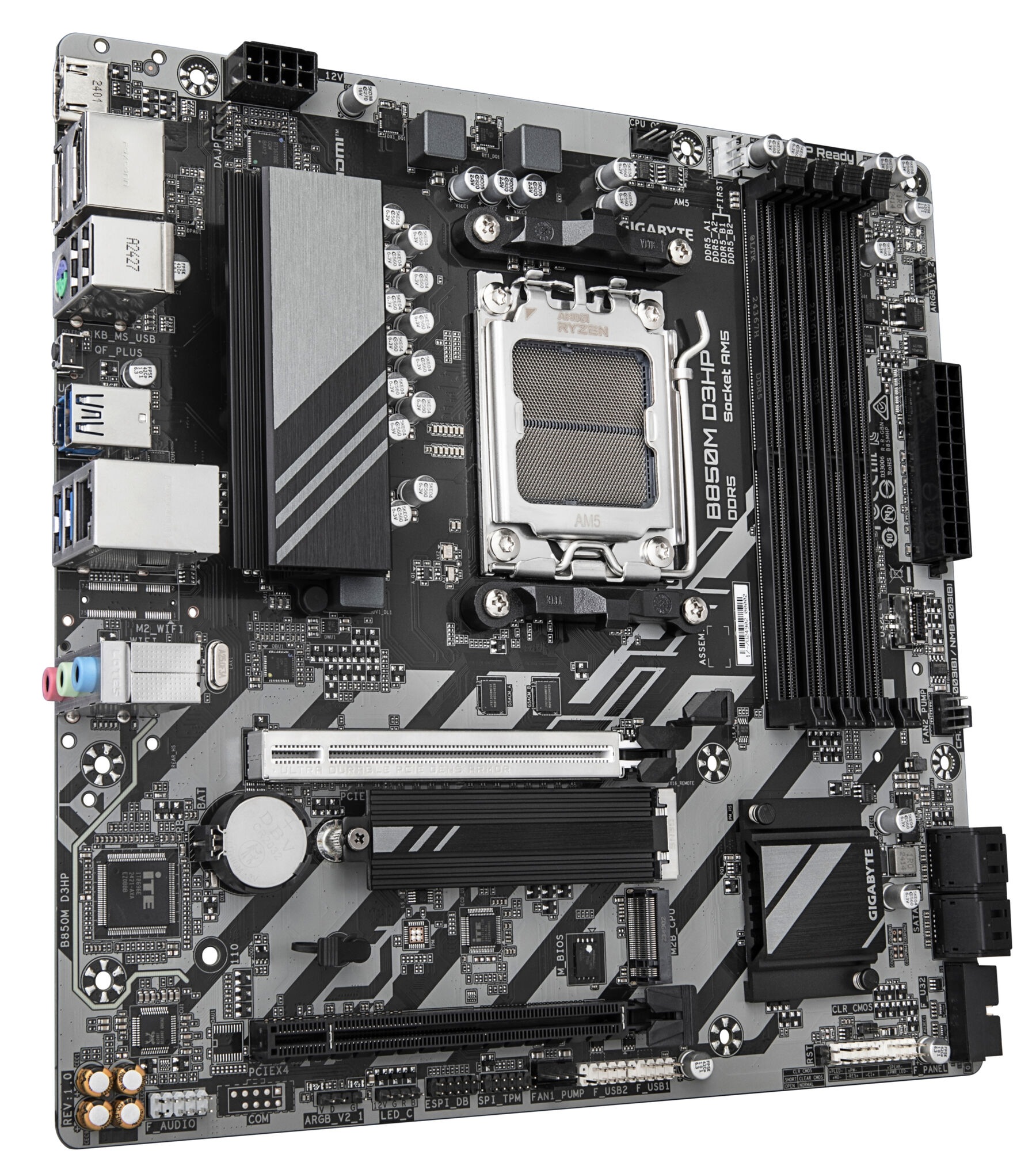Gigabyte Mainboard »B850M D3HP Motherboard - AMD Ryzen 9000 Series CPUs, 5+2+2 Phasen Digi«
