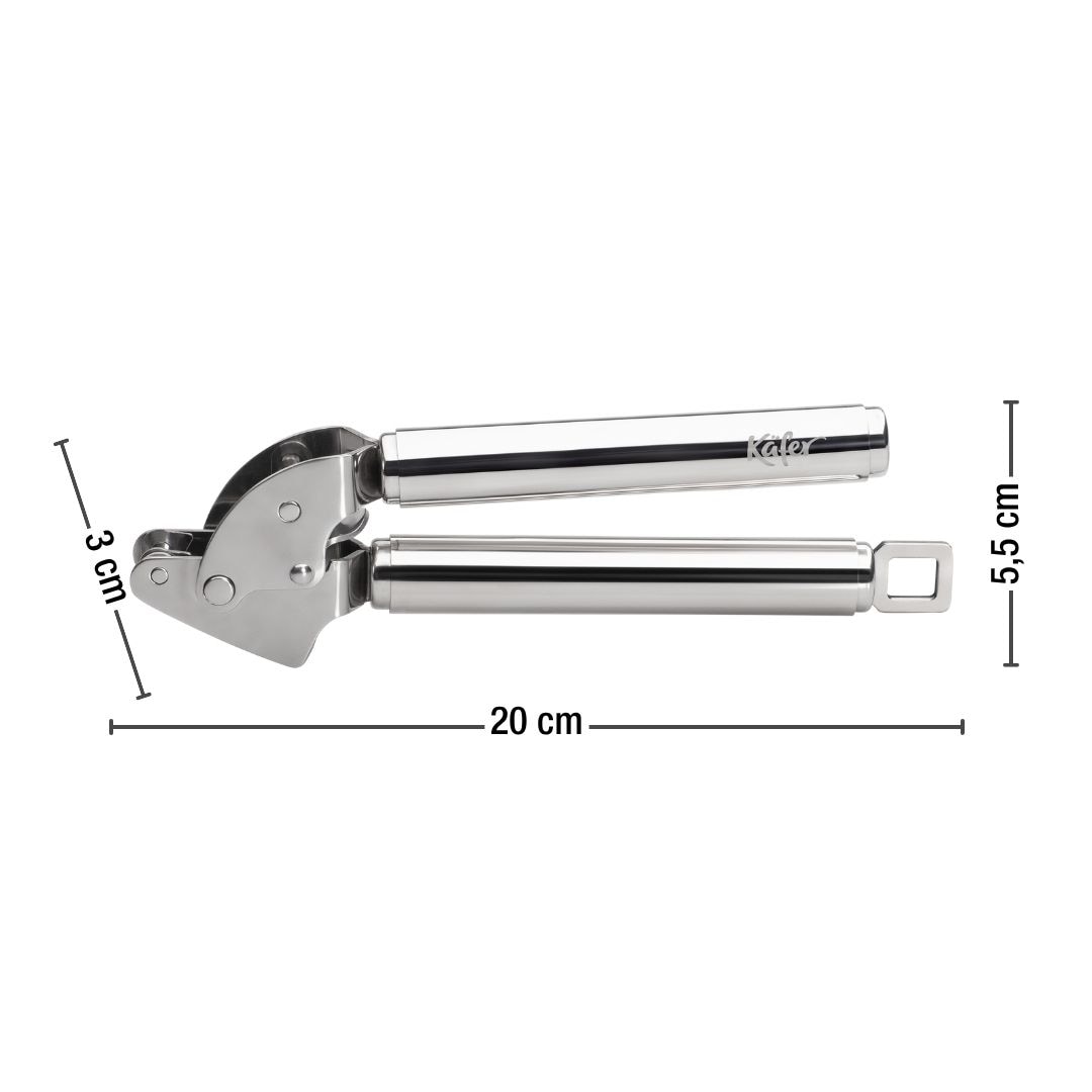 Käfer Knoblauchpresse »Käfer Küchenpresse mit Klapp-Sieb«, (1 St.), Knoblauchpresse aus Edelstahl, 360 g, mit Klapp-Sieb, spülfreundlich