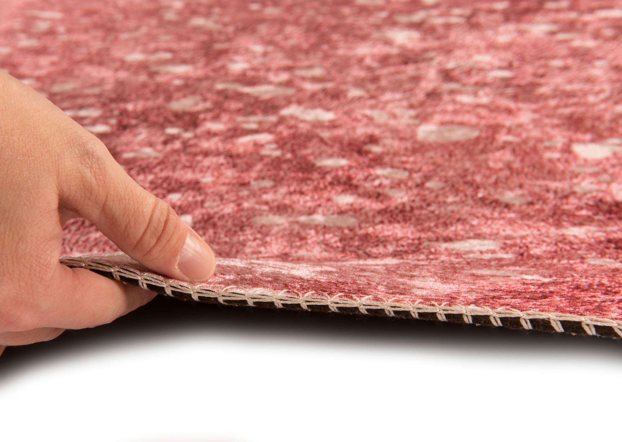 Gino Falcone Fellteppich »Bionda«, fellförmig, 3 mm Höhe, Kunstfell, gedruckte Kuhfell-Optik, ideal im Wohnzimmer & Schlafzimmer
