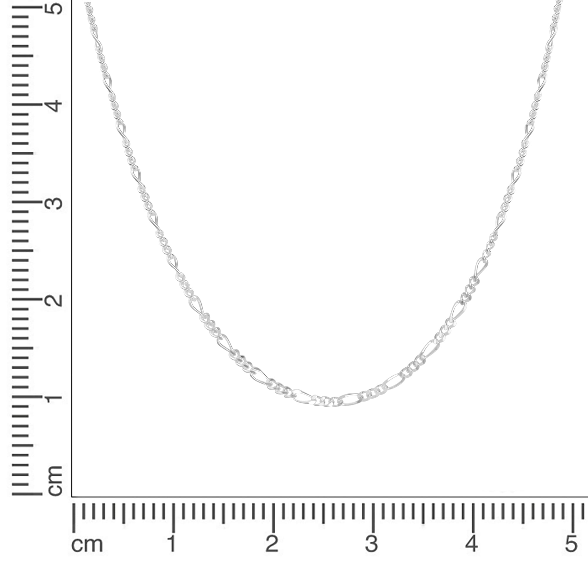 Vivance Collierkettchen »925/- Sterling Silber weiß Figarokette 3:1 40 cm«