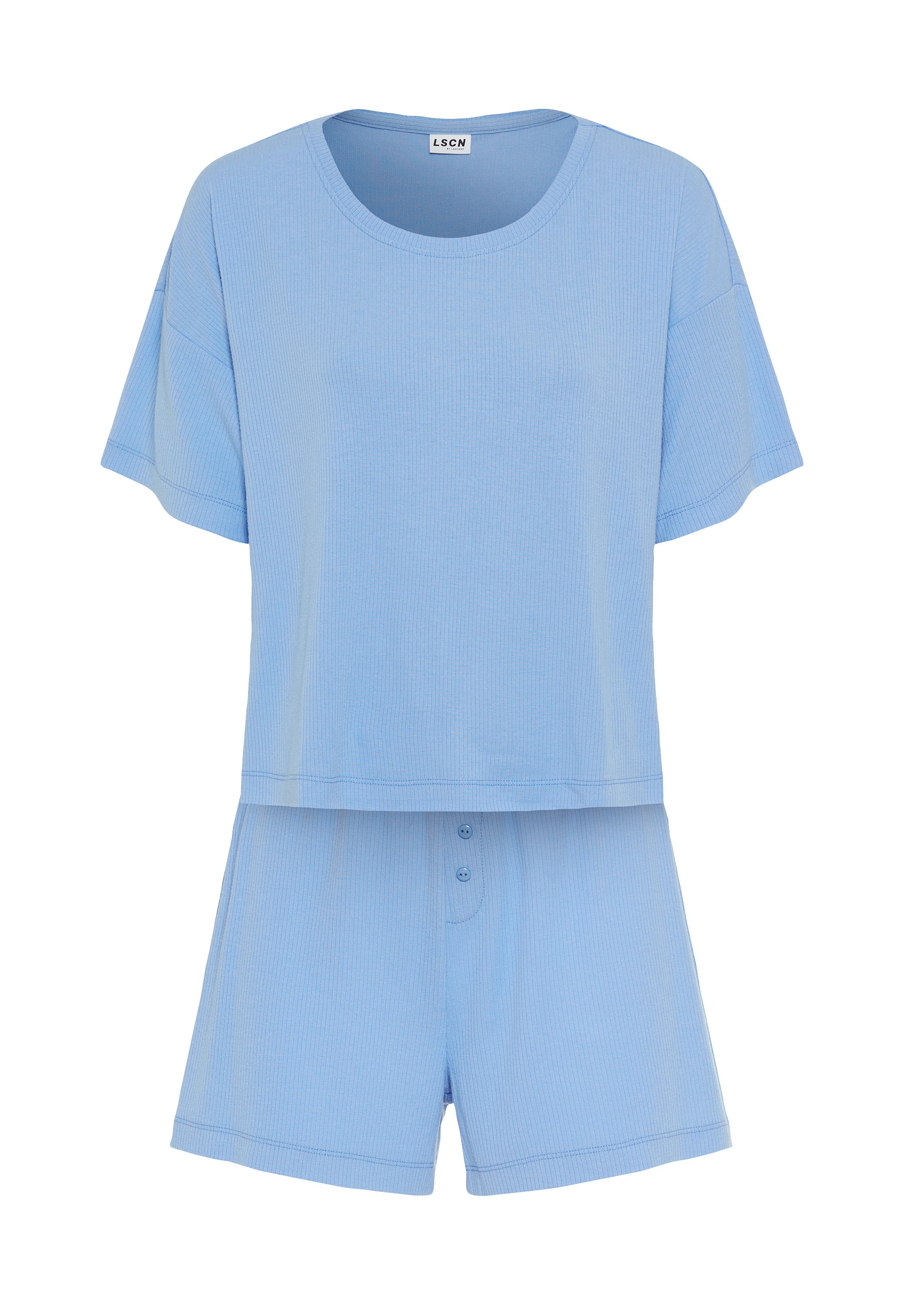 LSCN by LASCANA Shorty, (2 tlg.), mit kleiner Zierknopfleiste