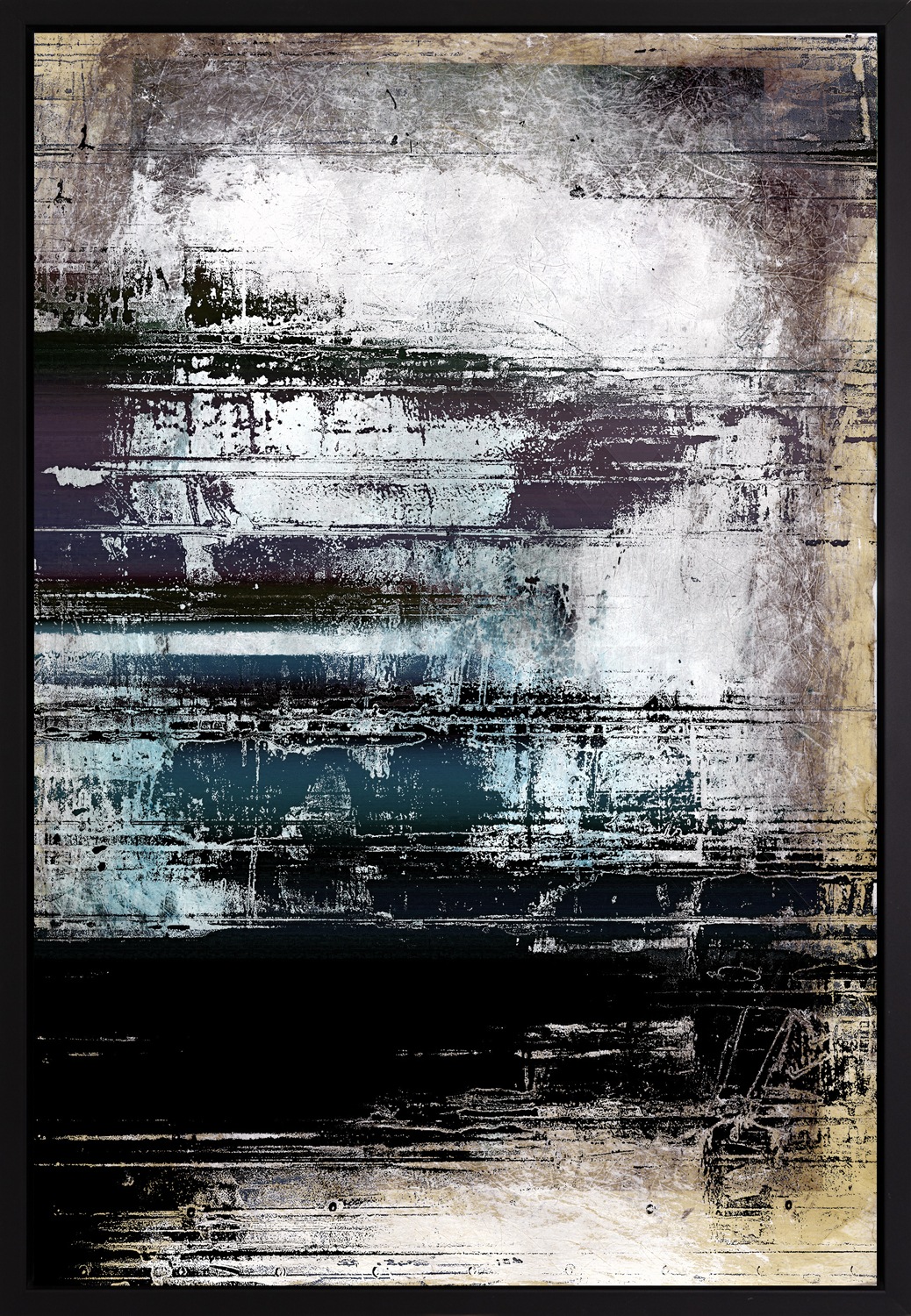queence Leinwandbild »Abstrakt Schwarz«, Abstrakt-Abstrakte-Kunst-Modern, m günstig online kaufen