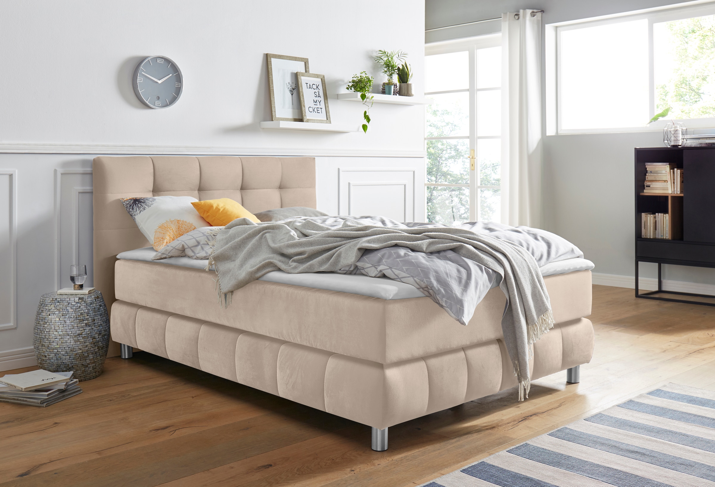 andas Boxspringbett "Salo" incl. Topper, 6 Breiten, 2 Härtegrade, TFK auch günstig online kaufen