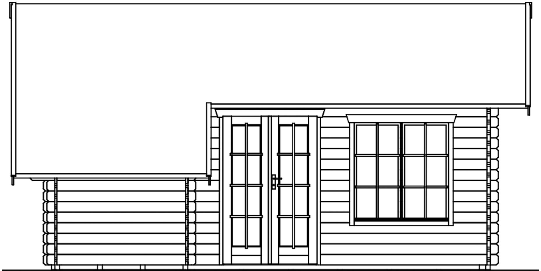 Skanholz Gartenhaus »Esbjerg 3«, mit Anbauschuppen