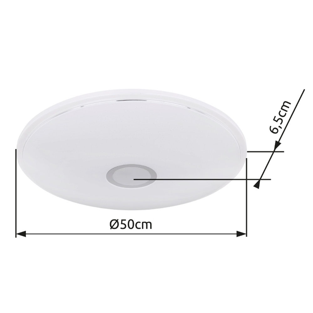 GLOBO LIGHTING Deckenleuchte »CONNOR« LED-Modul 1 Stk. Deckenleuchte Weiß/Opal, Chromring, RGB, SmartLight, LED 30W