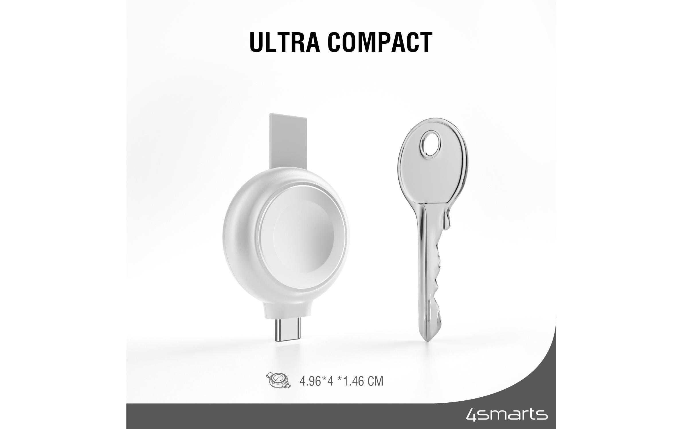 4smarts USB-Kabel »Apple Watch Charger QI2.0 Silber«