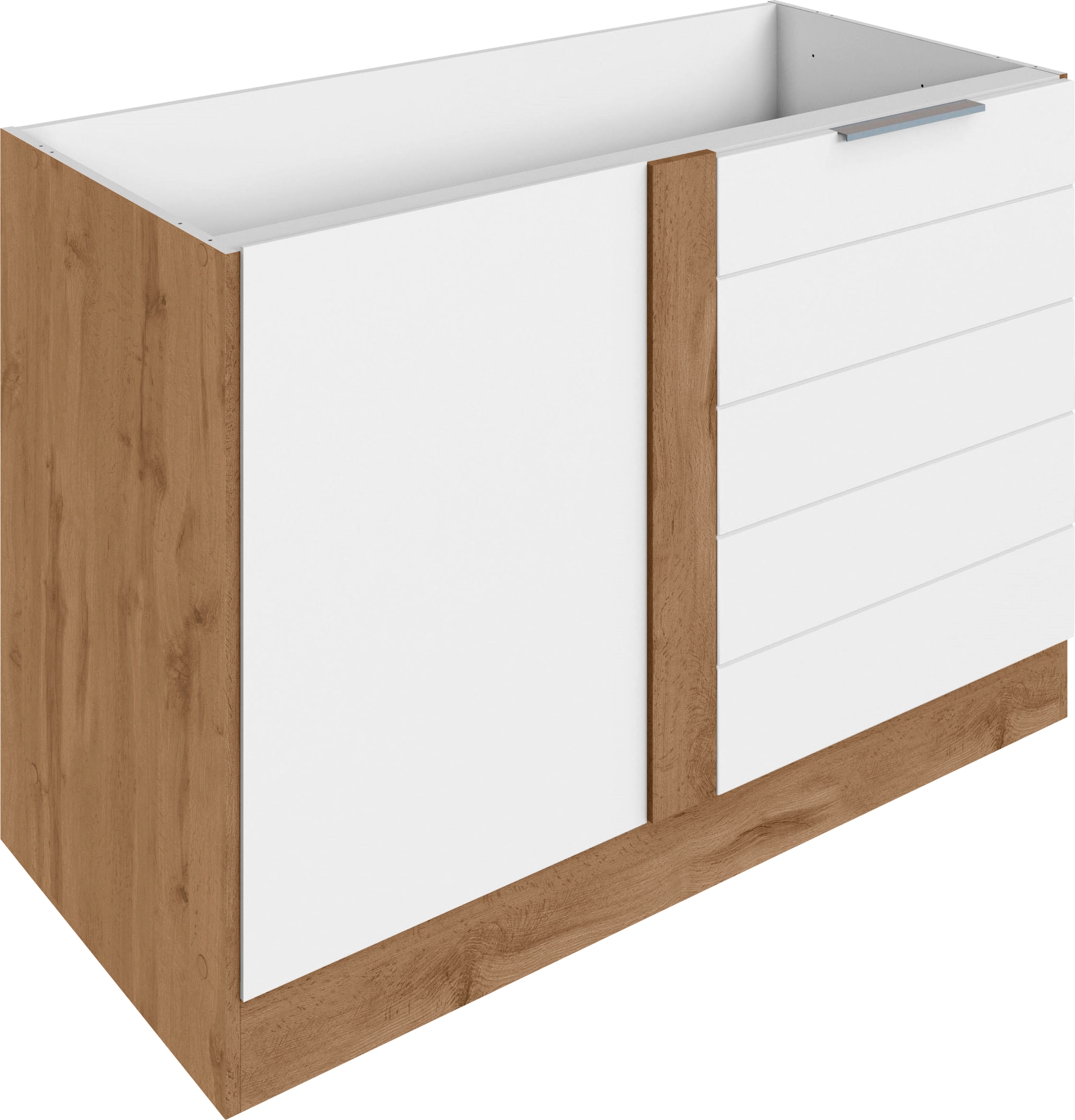 KOCHSTATION Eckunterschrank "KS-Luhe", 120 cm breit, hochwertige MDF-Fronte günstig online kaufen