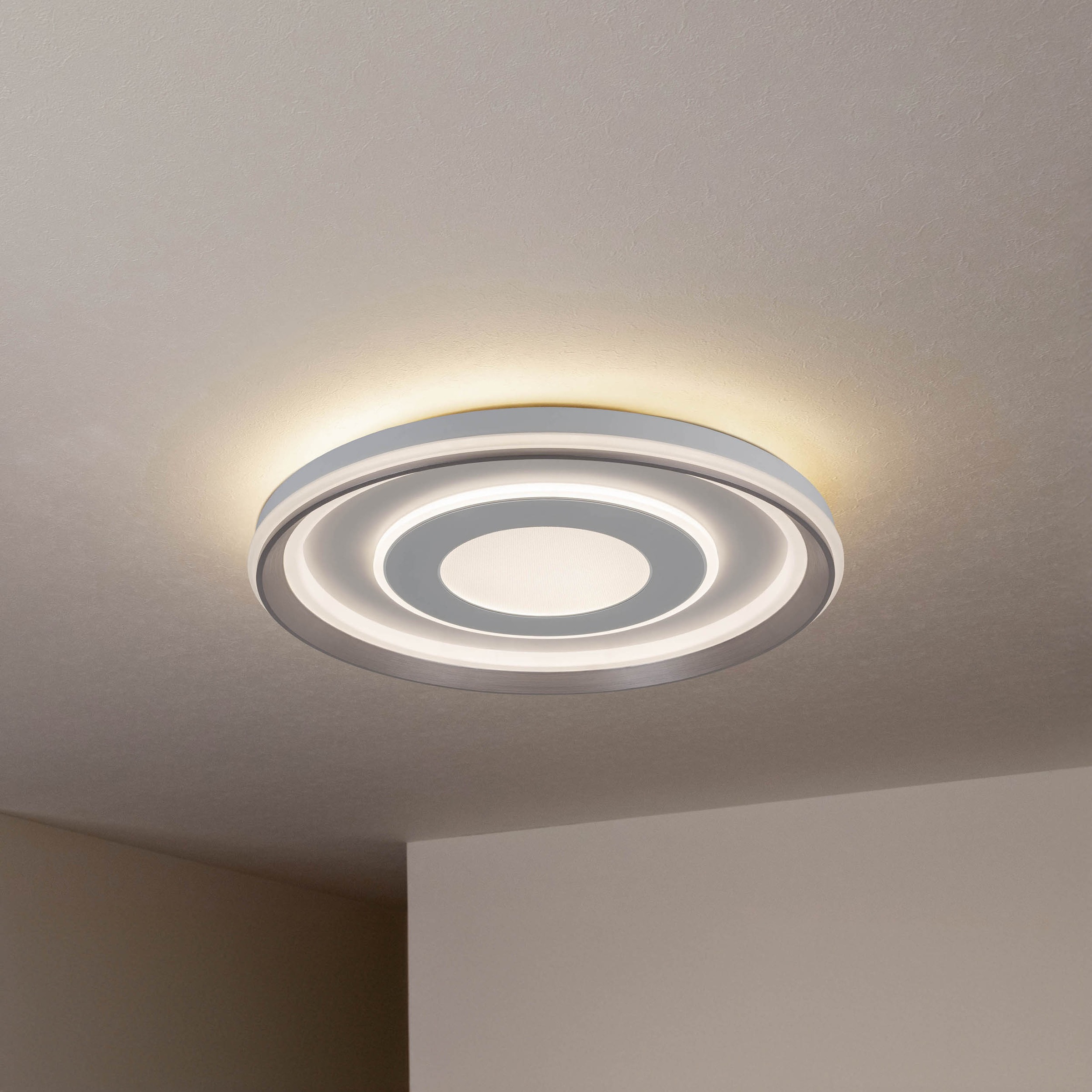 näve LED Deckenleuchte »Doira« LED-Modul 1 Stk. warmweiß - kaltweiß weiß/si günstig online kaufen