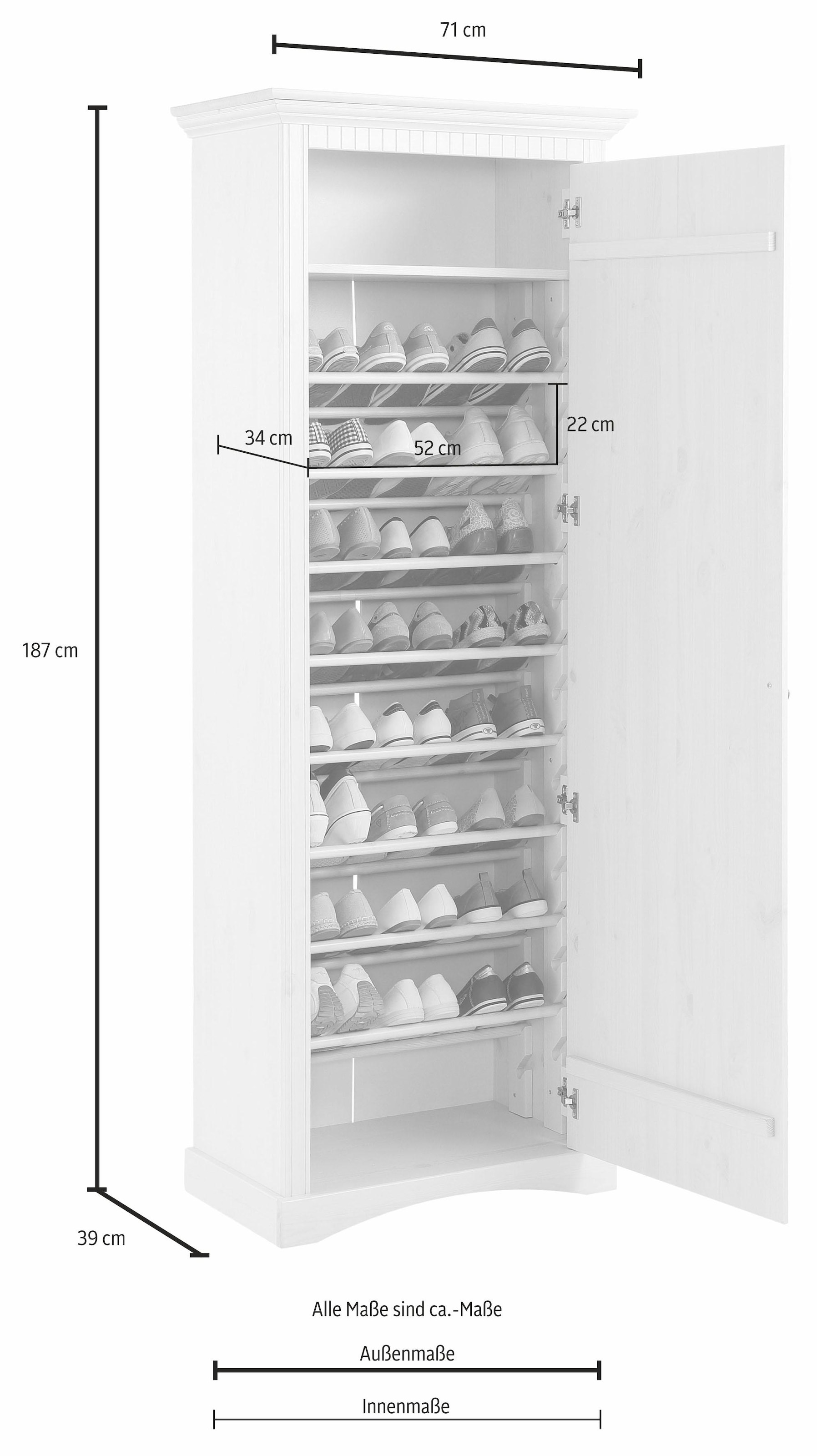 Home affaire Schuhschrank aus jetzt im »Rustic«, breit cm 71 %Sale Kiefer, massiver