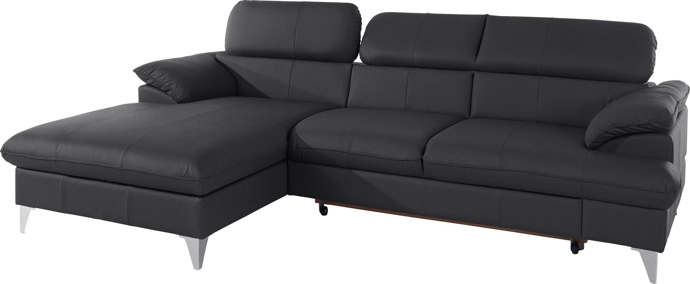 COTTA Polstergarnitur »Caluso L-Form«, (2 tlg.), Set bestehend aus: Ecksofa mit Kopfteilverstellung & Hocker