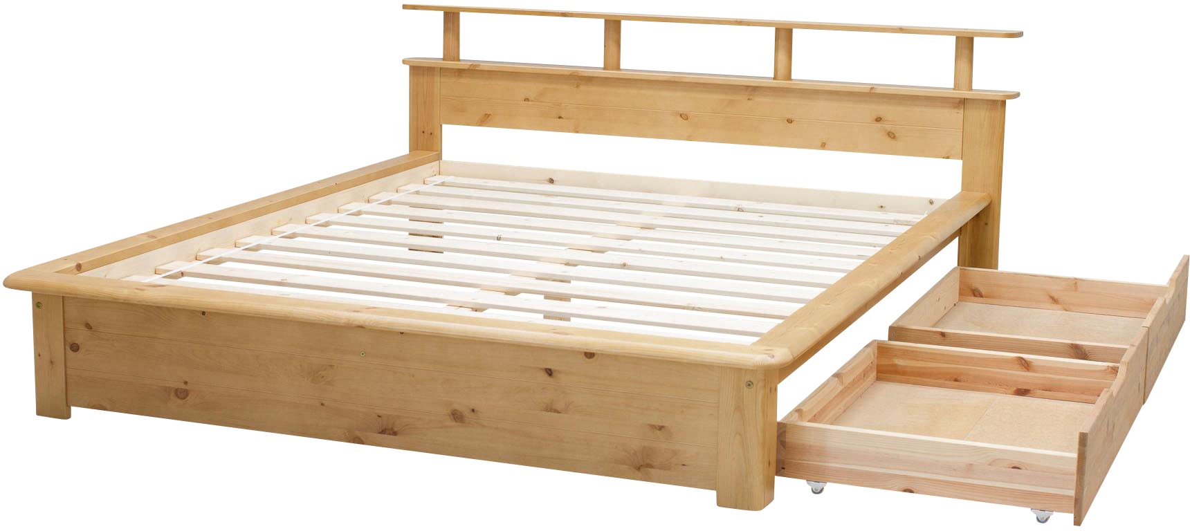 OTTO home Funktionsbett »"FINJA " Kieferbett, Futonbett, Kopfteil mit Ablag günstig online kaufen