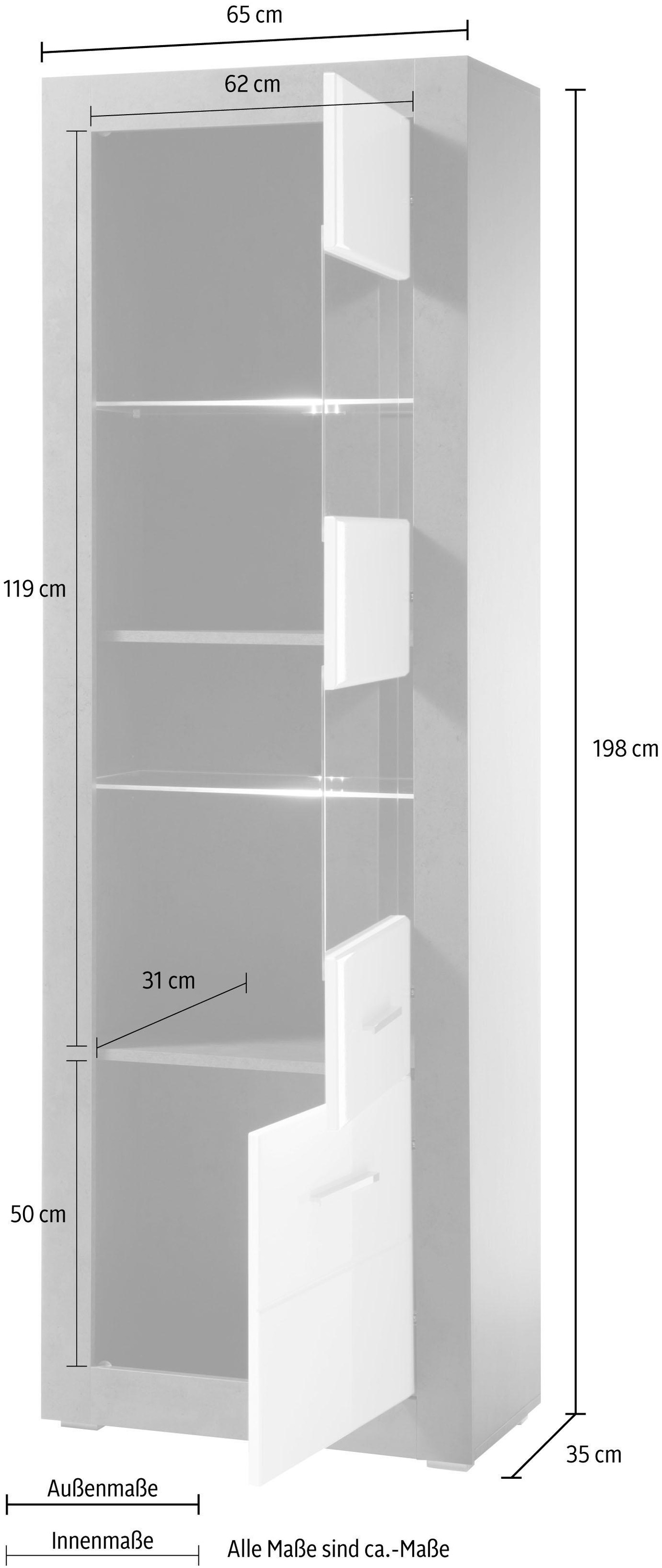 INOSIGN Vitrine »Etero«, Höhe 198 cm
