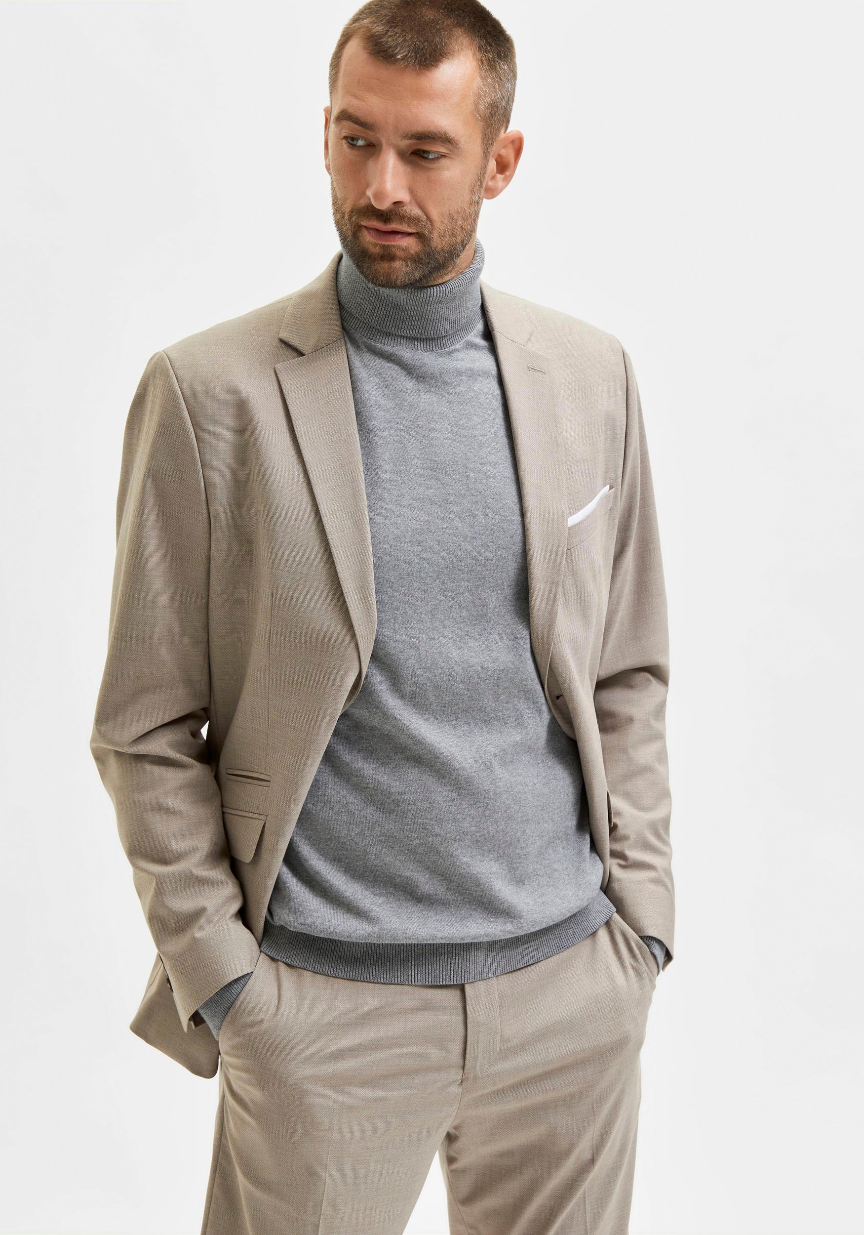 SELECTED HOMME Rollkragenpullover »SLHBERG ROLL NECK NOOS«