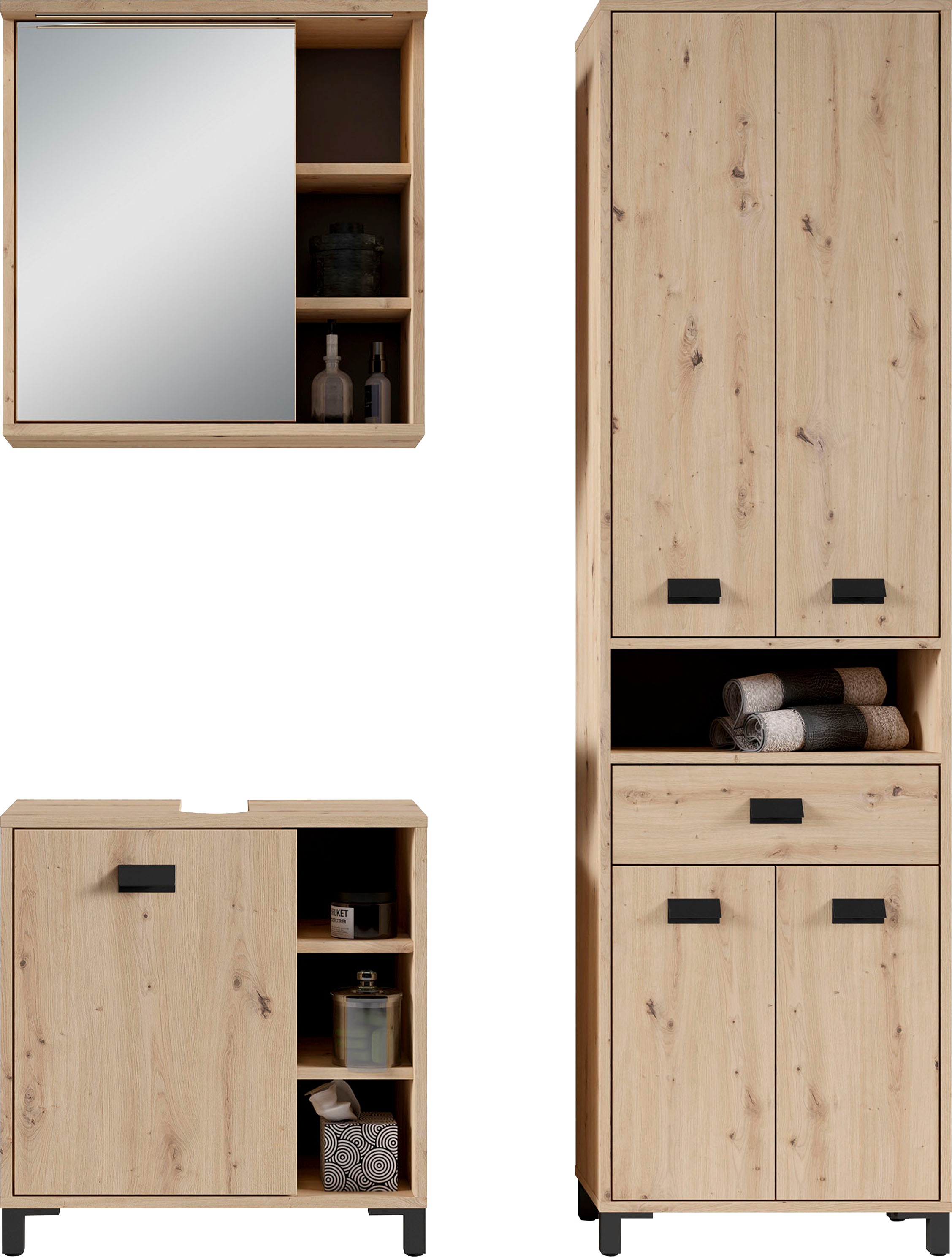 byLIVING Badmöbel-Set "Wellness" 3 Stk. tlg. günstig online kaufen