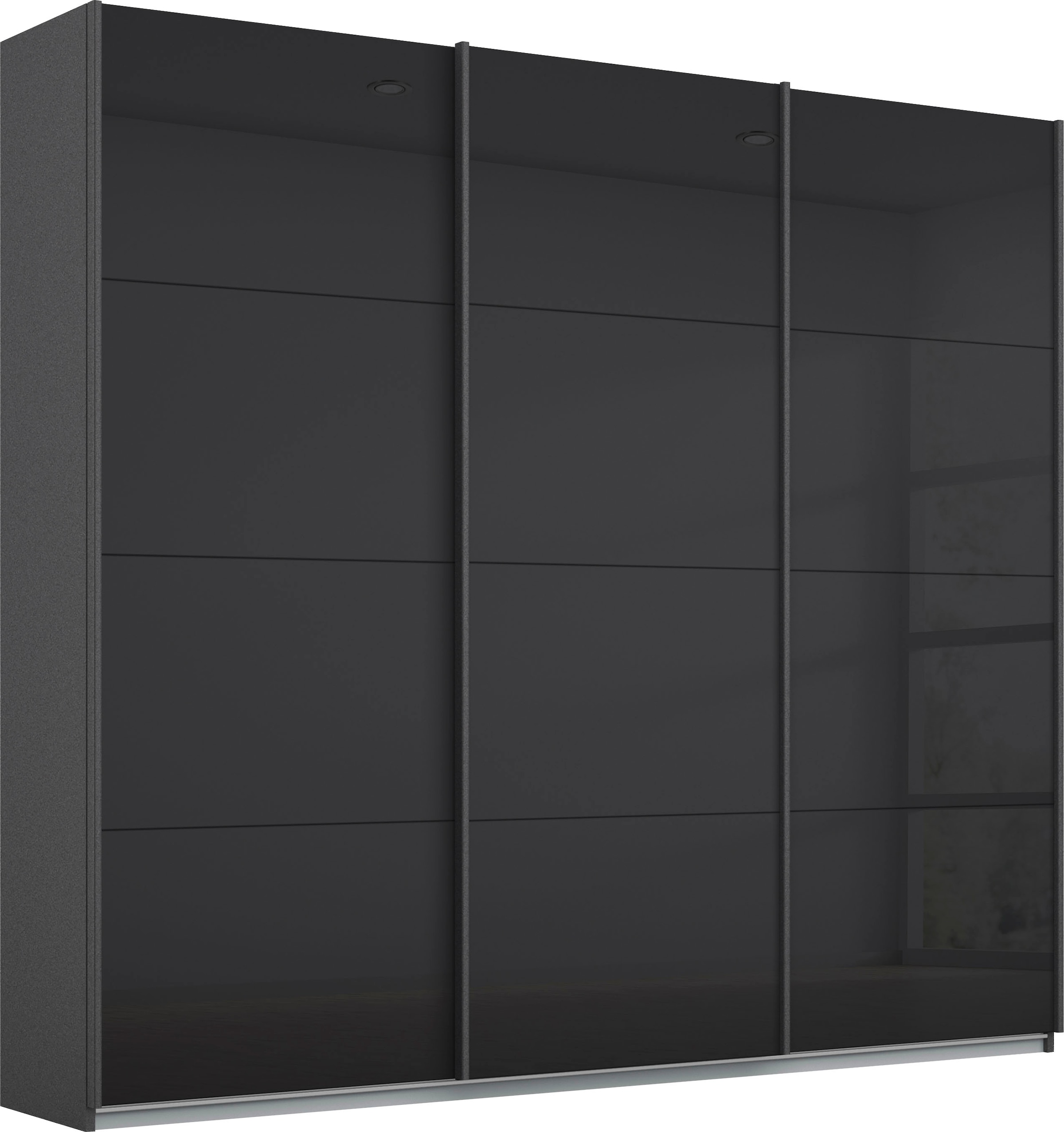 rauch Schwebetürenschrank »Kleiderschrank Schrank Garderobe KOLUNA mit hochwertiger Glasfront« 3 Ausstattungen BASIC/CLASSIC/PREMIUM (inkl. SOFT-CLOSE-FUNKTION),  Breiten 203/271/315/360 cm Höhen 210/229 cm MADE IN GERMANY