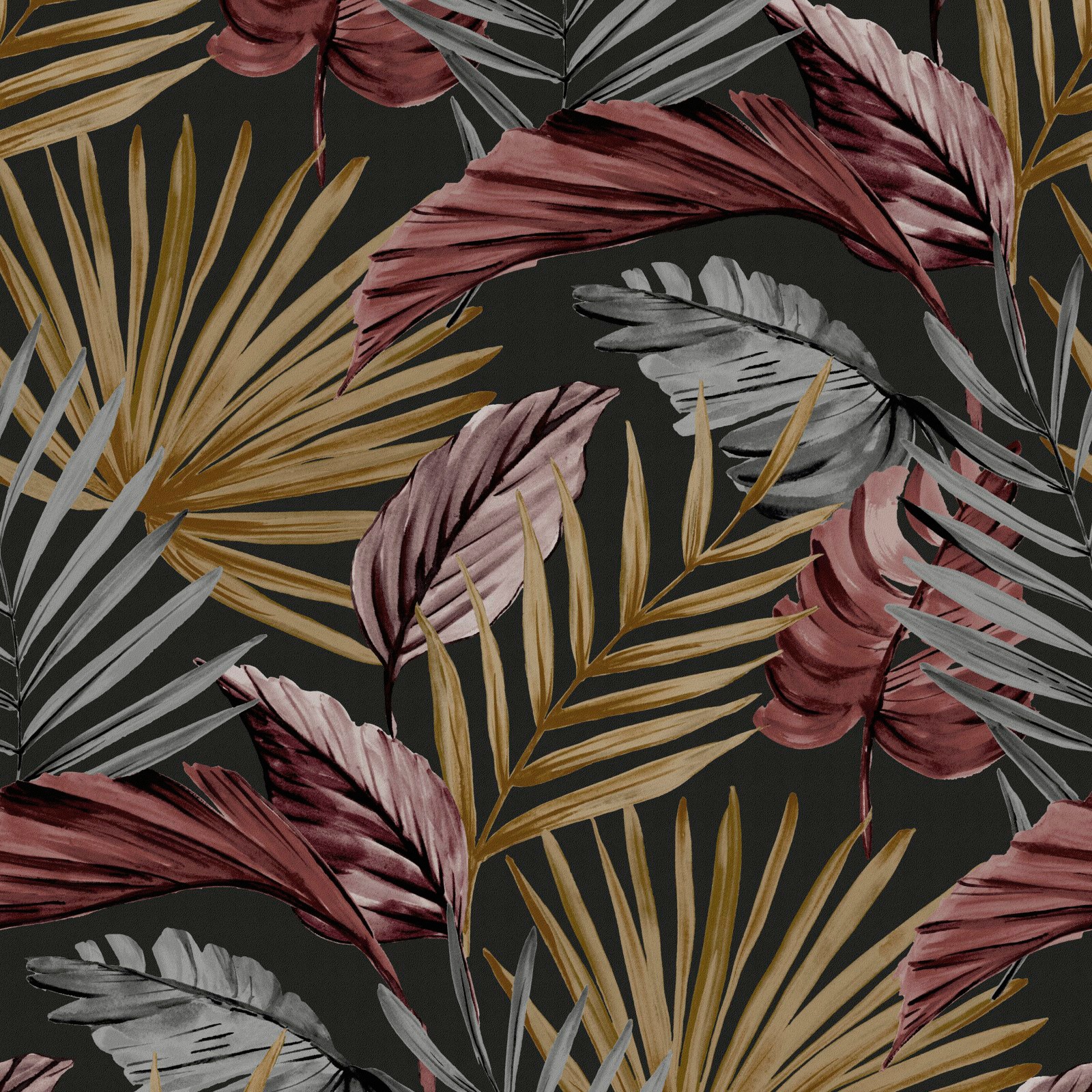 WOW Vliestapete »Flow Schwarz/Rot/Braun« botanisch geprägt FSC® zertifizier günstig online kaufen