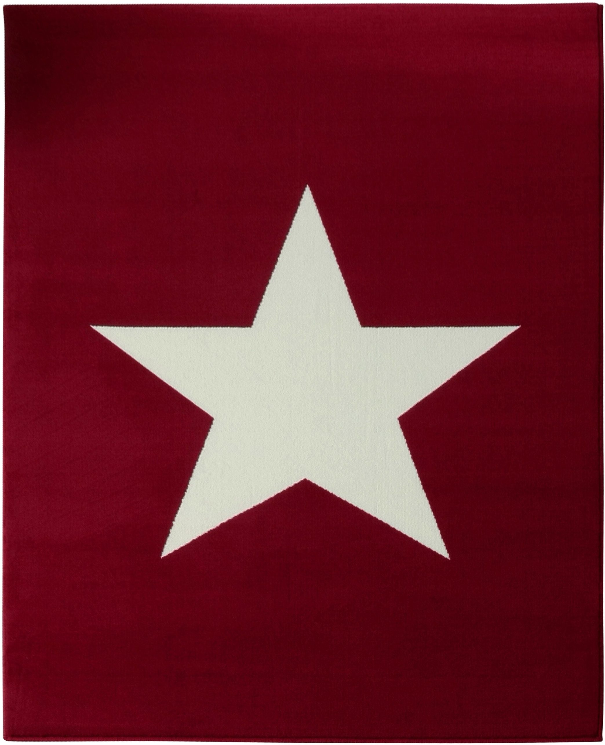 HANSE Home Teppich »Stern«, rechteckig, 9 mm Höhe, Kurzflor, Star Motiv, kräftige Farben, robust, pflegeleicht
