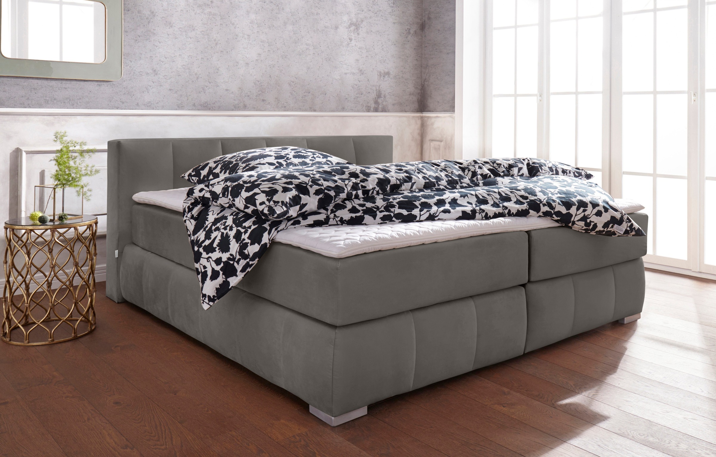 5. Bild von Guido Maria Kretschmer Home&Living Boxspringbett »Chelles«, inkl. Topper, in XXL- Überlänge 220 cm, Unterbox mit feine Wölbung