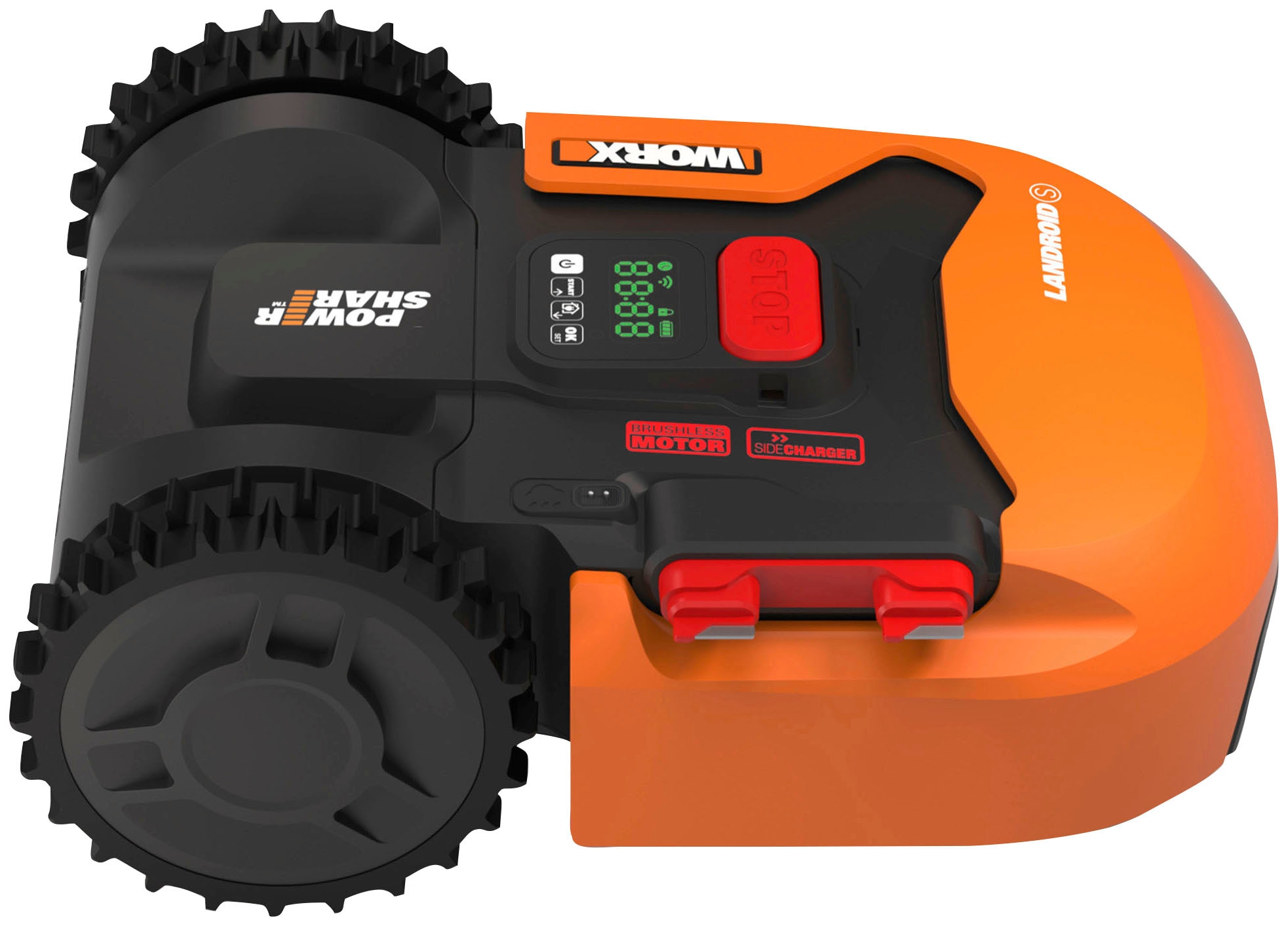 Worx Rasenmähroboter »Landroid S400«, (Set), 400m², 20V/2Ah, 18cm/20-50mm, WiFi/Bluetooth, Cut to edge, PowerShare