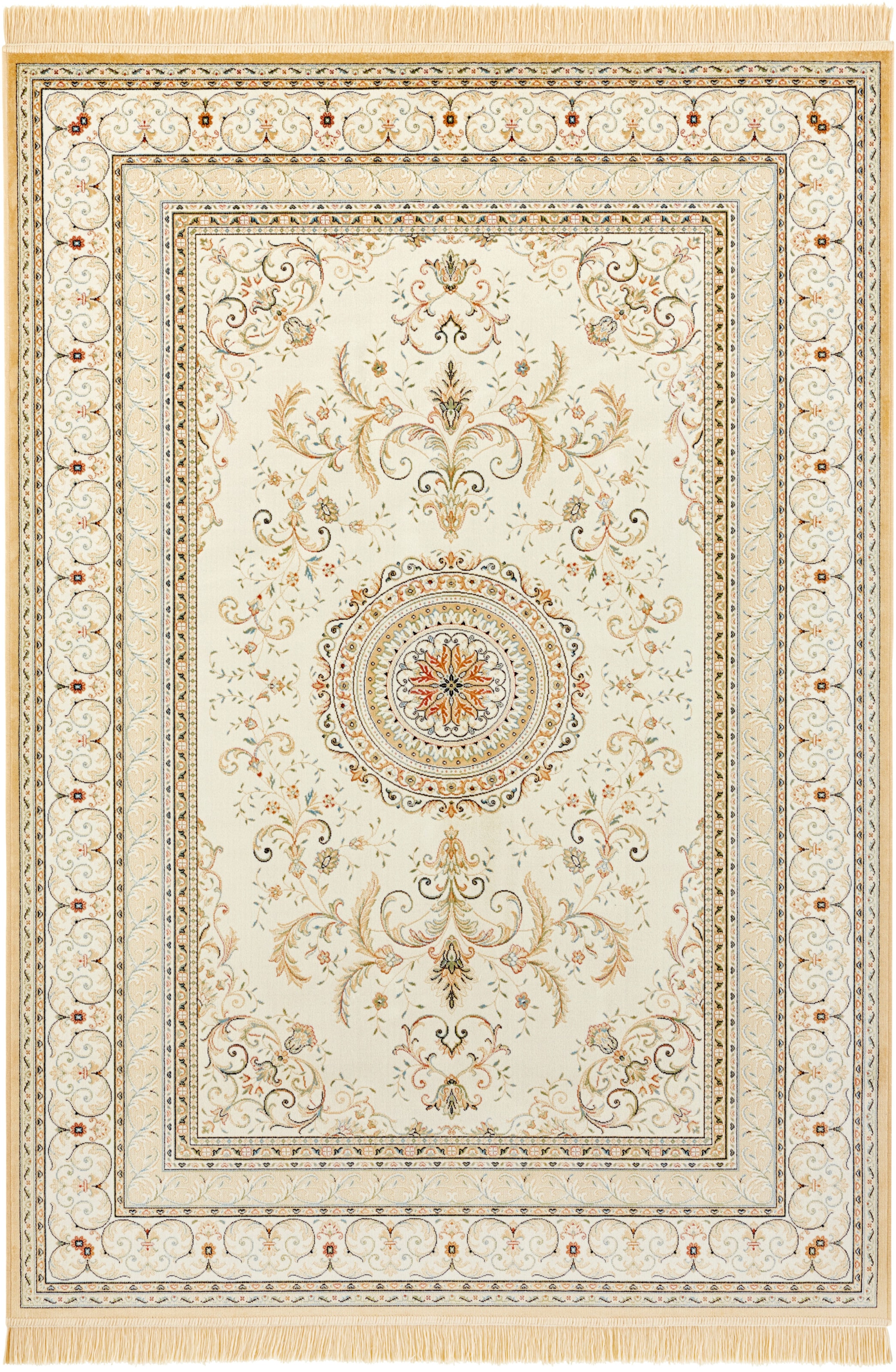 NOURISTAN Teppich »Antik Negar«, rechteckig, 5 mm Höhe, Orientalisch mit Fransen, Orient, Wohnzimmer, Schlafzimmer, Esszimmer