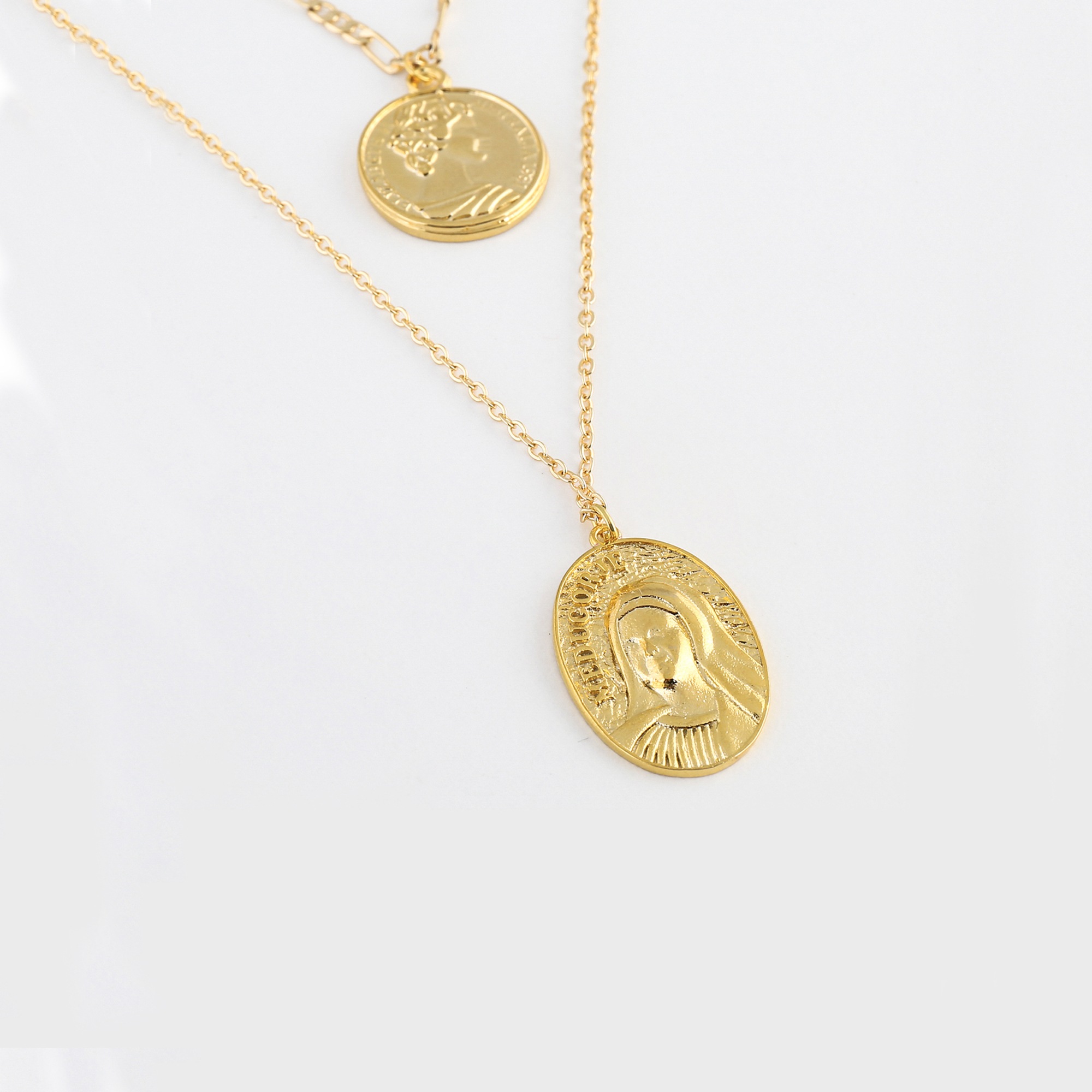 NewObsessions Kette mit Anhänger »Messing vergoldet Münzen Glänzend 42+5,0cm«