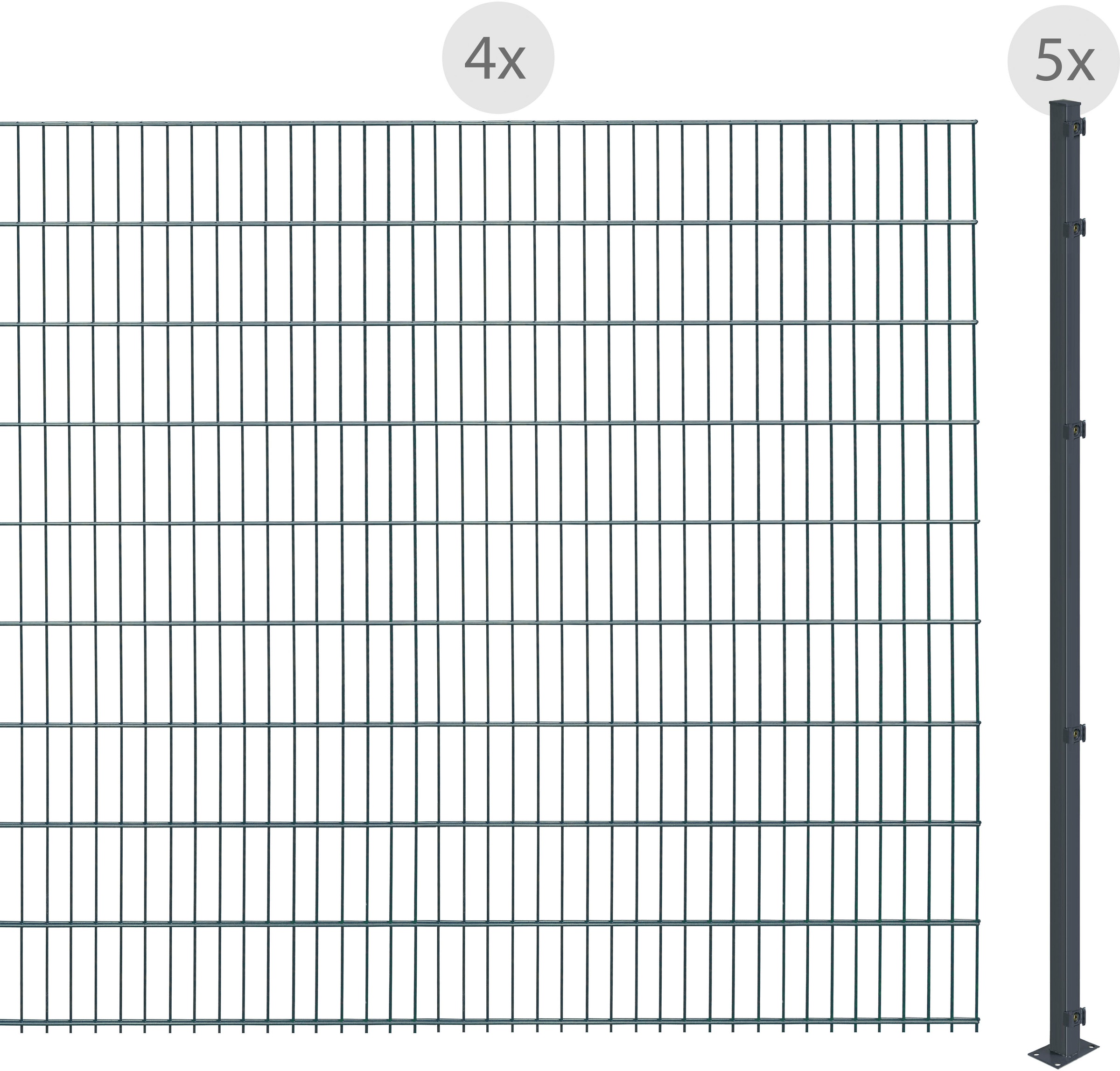 Arvotec Doppelstabmattenzaun, zum Aufschrauben, mit Abdeckschienen, 183 cm, 8 m kaufen