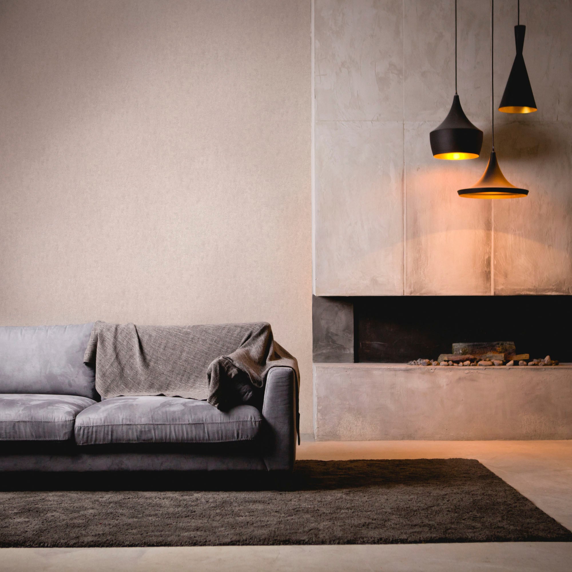 living walls Vliestapete »My Home My Spa«, Steinoptik-urban-Motiv, Tapete Beton Tapeten Wohnzimmer Schlafzimmer Küche modern Design Optik
