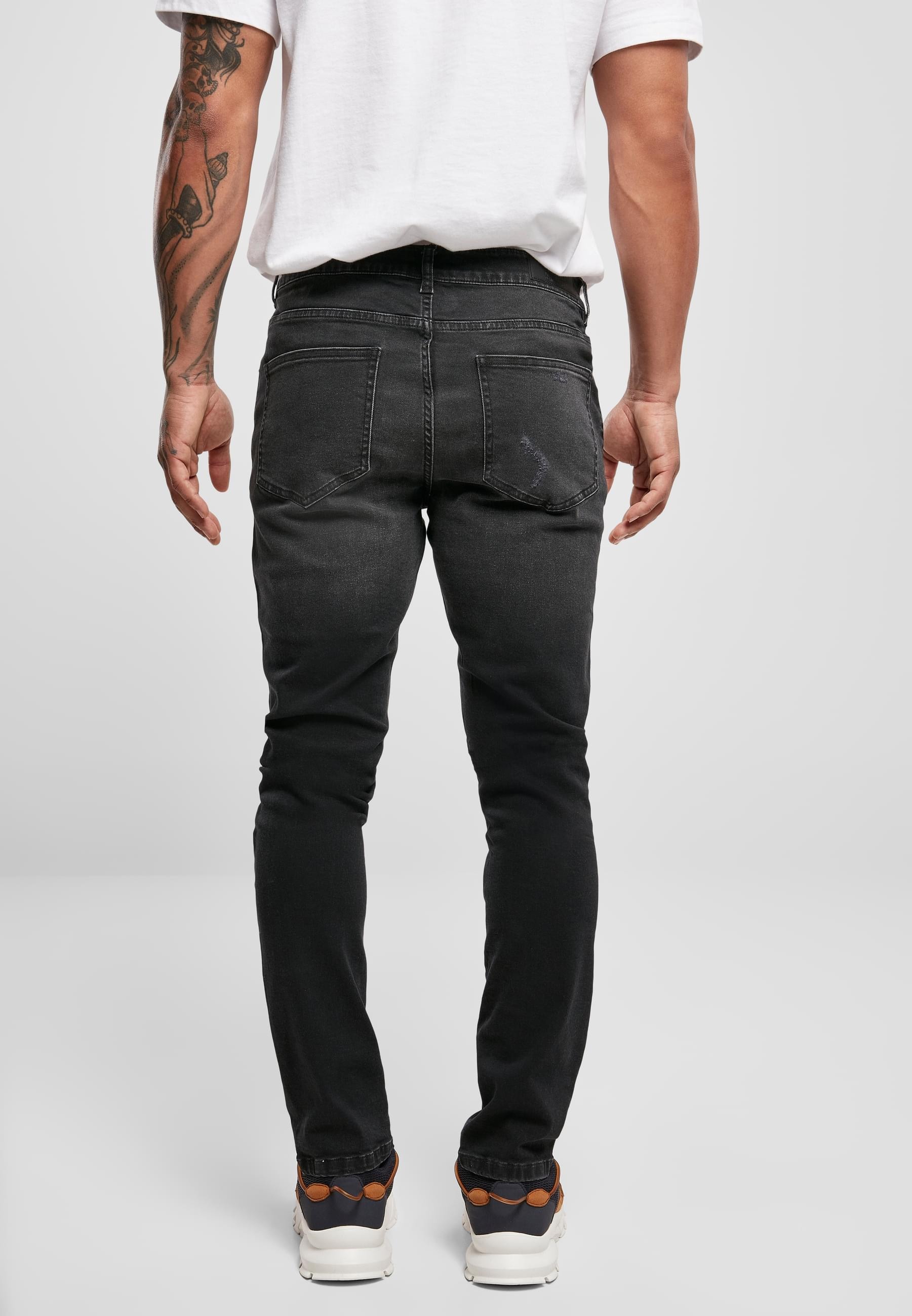 URBAN CLASSICS Bequeme Jeans »Urban Classics Herren Heavy Destroyed Slim Fit Jeans« 1 Stk.