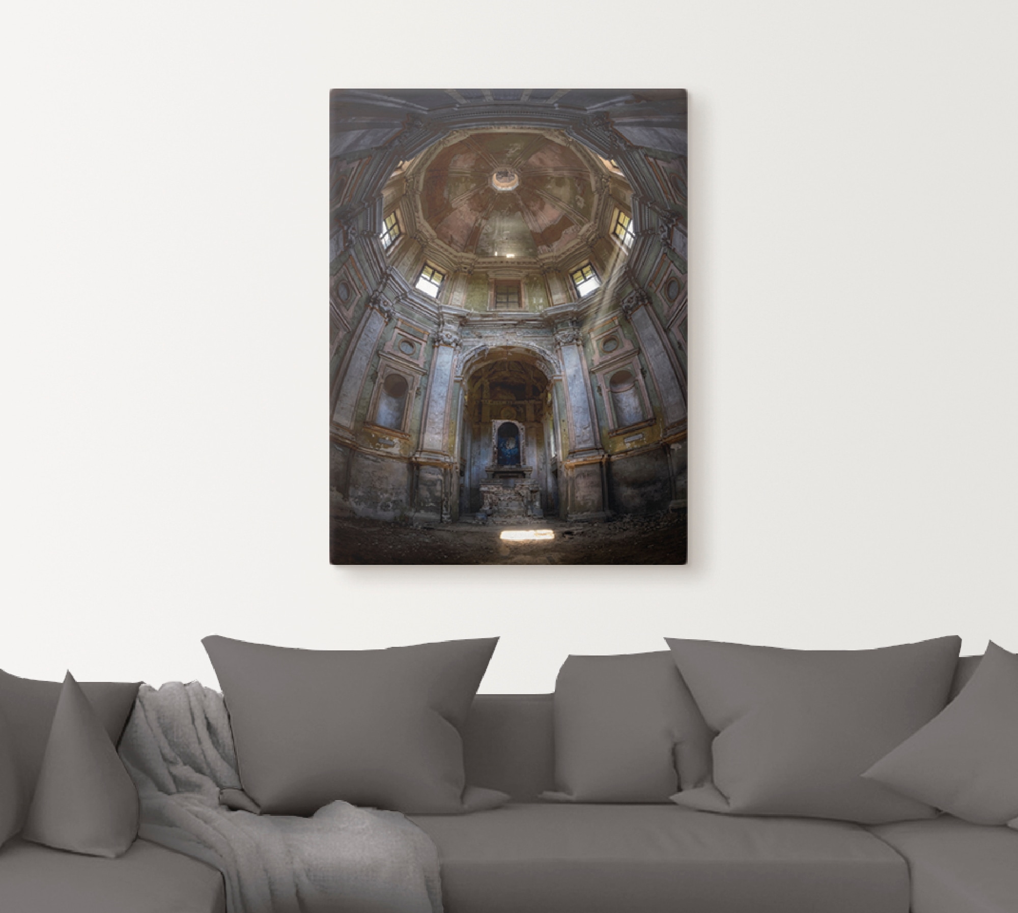 Artland Wandbild »Lost Place - marode Kirche - verlassen«, Gebäude, (1 St.), als Leinwandbild, Poster in verschied. Größen