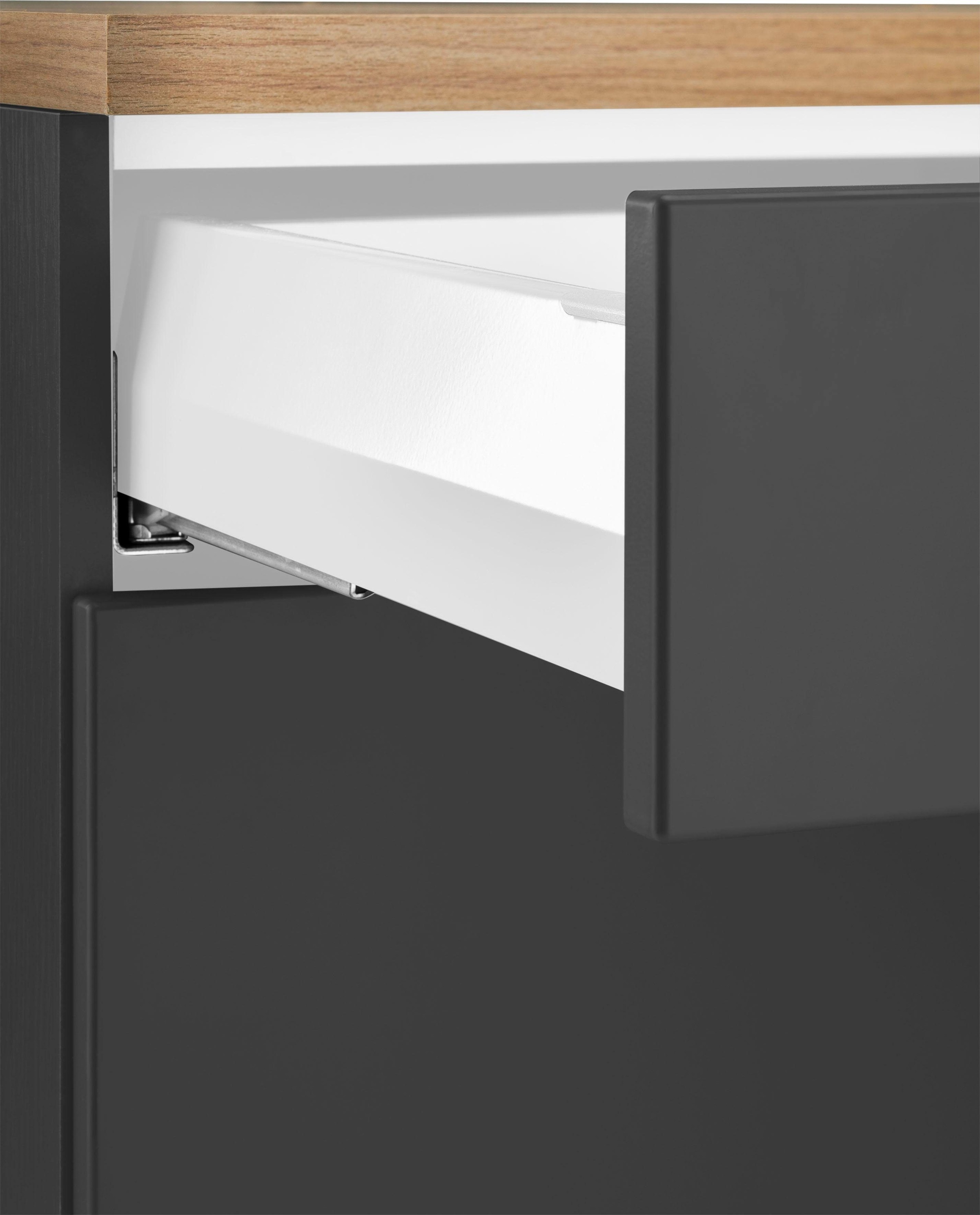 KOCHSTATION Küchenzeile »KS-Kehl«, mit E-Geräten, Breite 330 cm, inkl. Kühlschrank und Geschirrspüler