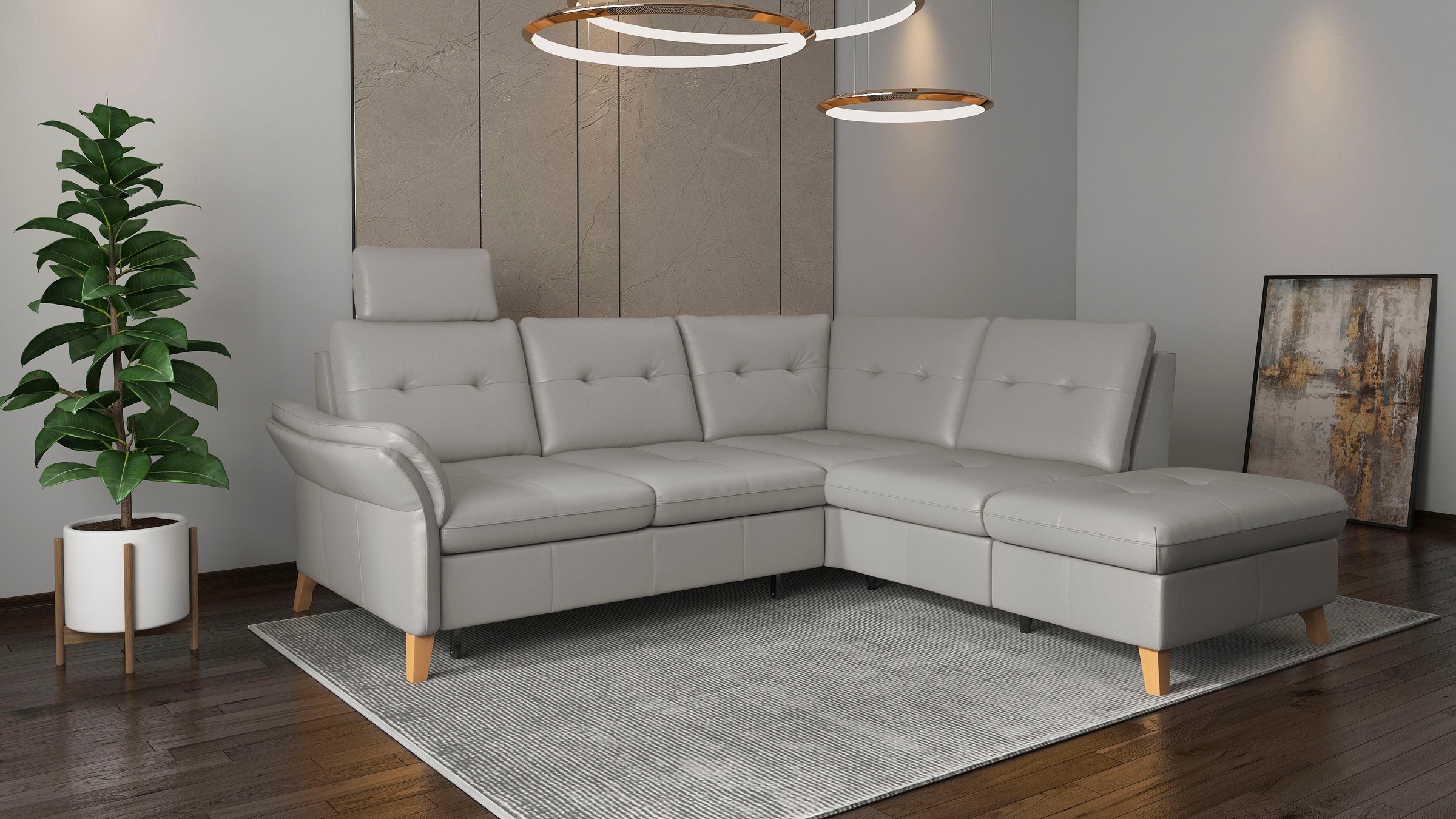sit&more Ecksofa »Göteborg«, inkl. Sitztiefenverstellung, wahlweise mit Bettfunktion & Bettkasten