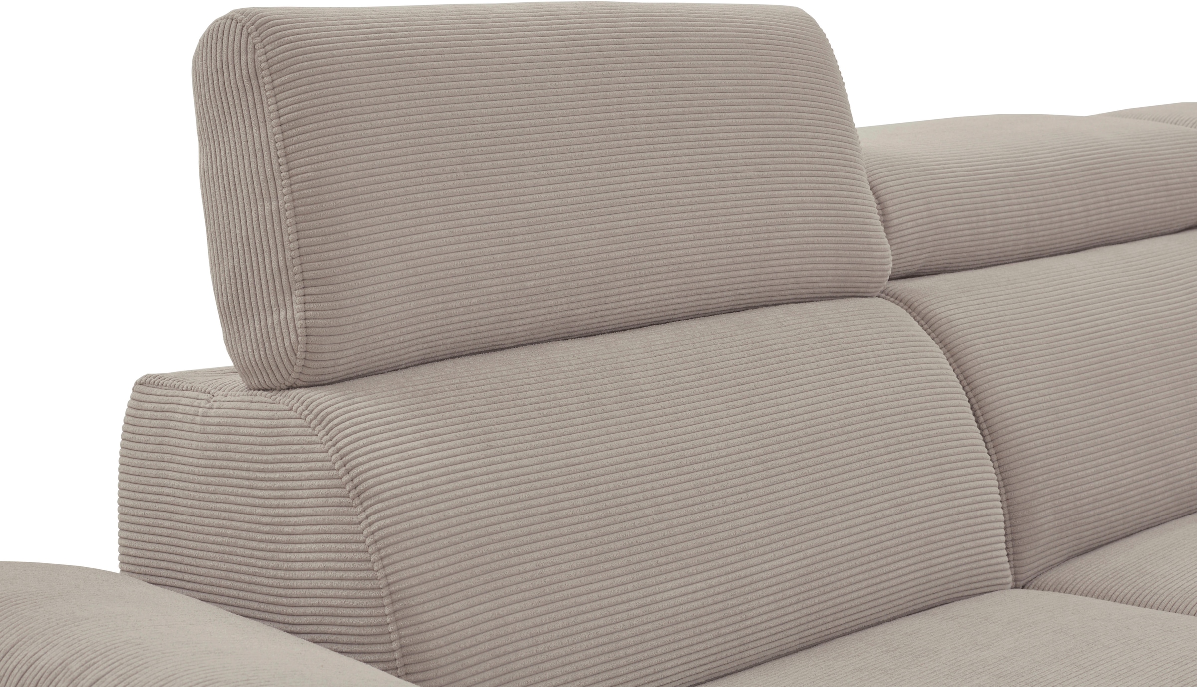Home affaire Ecksofa »Arnayon mit Querschläfer-Bettfunktion, Schlafsofa, großer Bettkasten«, manuelle Kopfteilverstellung, Tonnentaschen-Federkern, Feincord L-Form