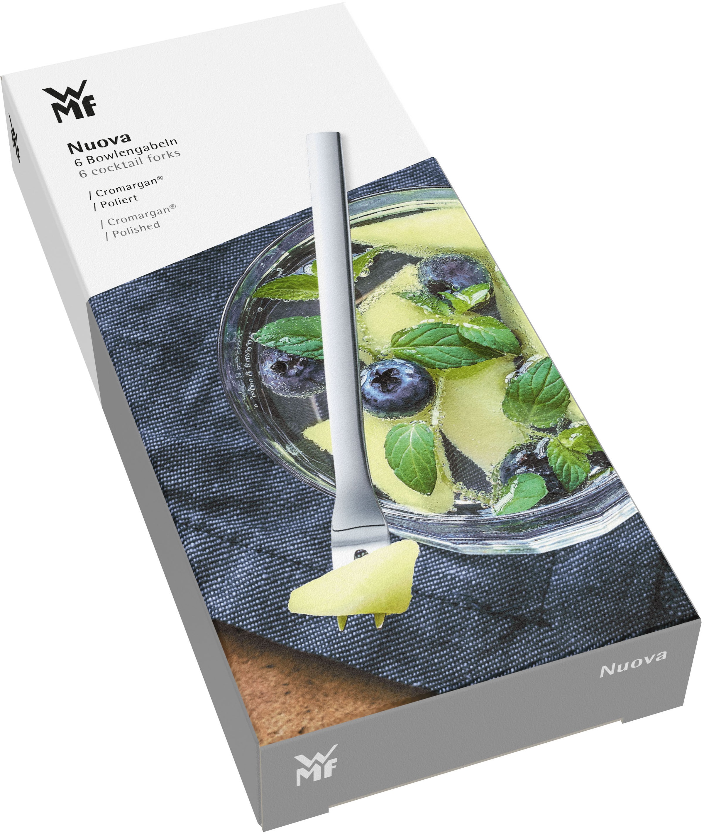 WMF Besteck-Set »Nuova«, (Set, 6 tlg.), 6-tlg., 12,5 cm, Cromargan Edelstahl rostfrei, Geschenkverpackung