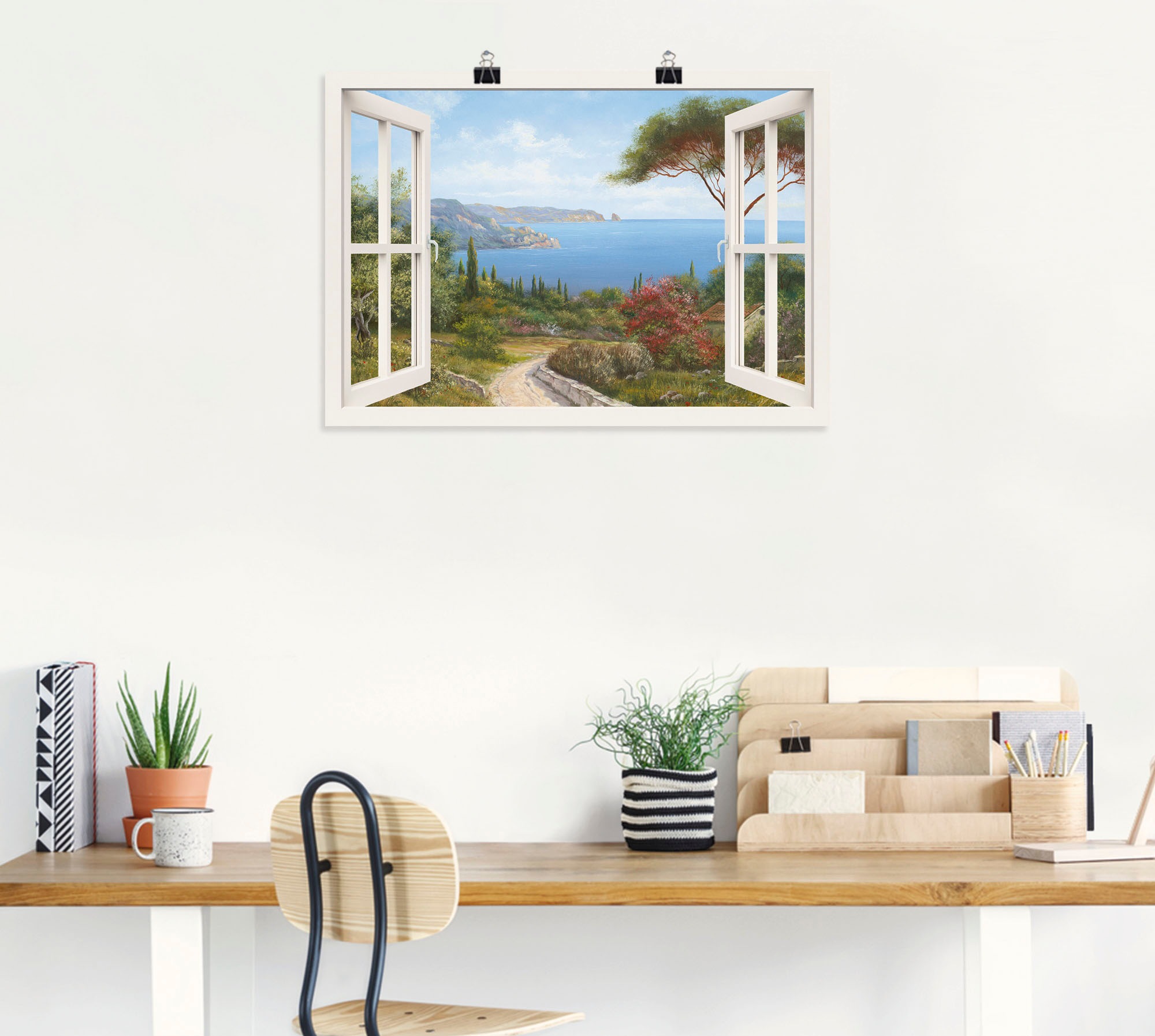 Artland Wandbild »Fensterblick - Haus am Meer I«, Fensterblick, (1 St.), al günstig online kaufen
