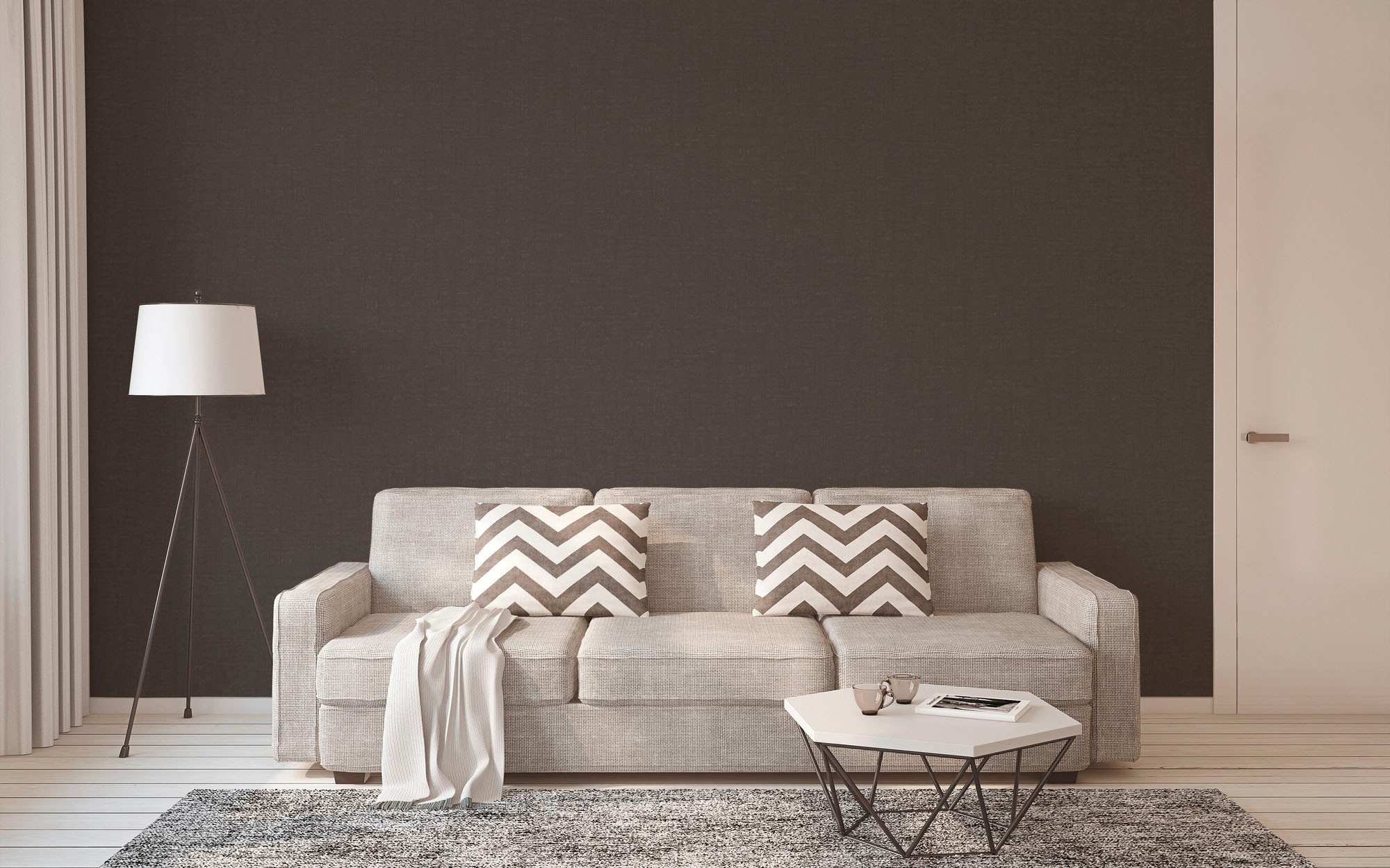 A.S. Création Vliestapete »Nara Einfarbig«, matt-gemustert-neutral, Unitapete Tapeten Wohnzimmer Schlafzimmer Küche modern Flur Design