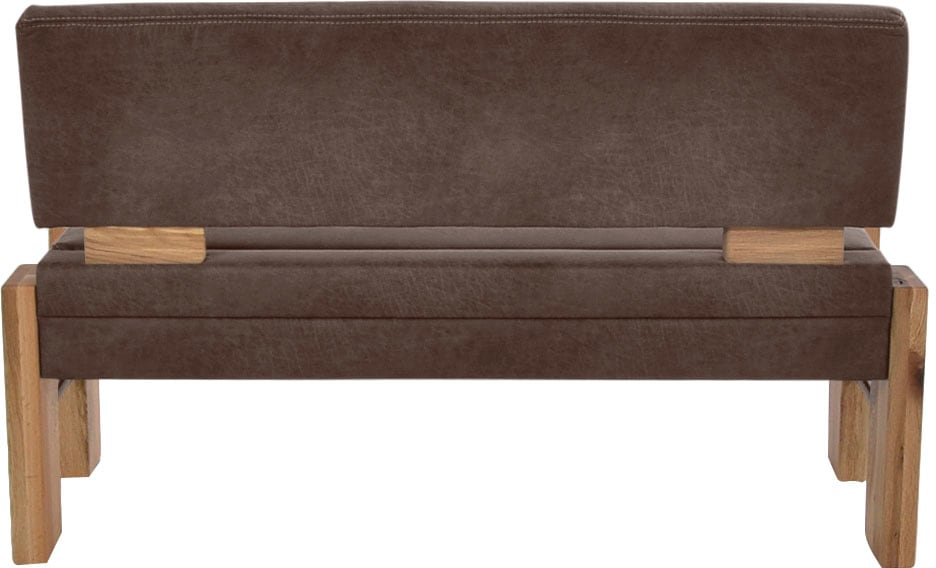 K+W Komfort & Wohnen Polsterbank, gepolsterte Stauraumbank, Massivholz, in 2 Breiten 161cm oder 181cm