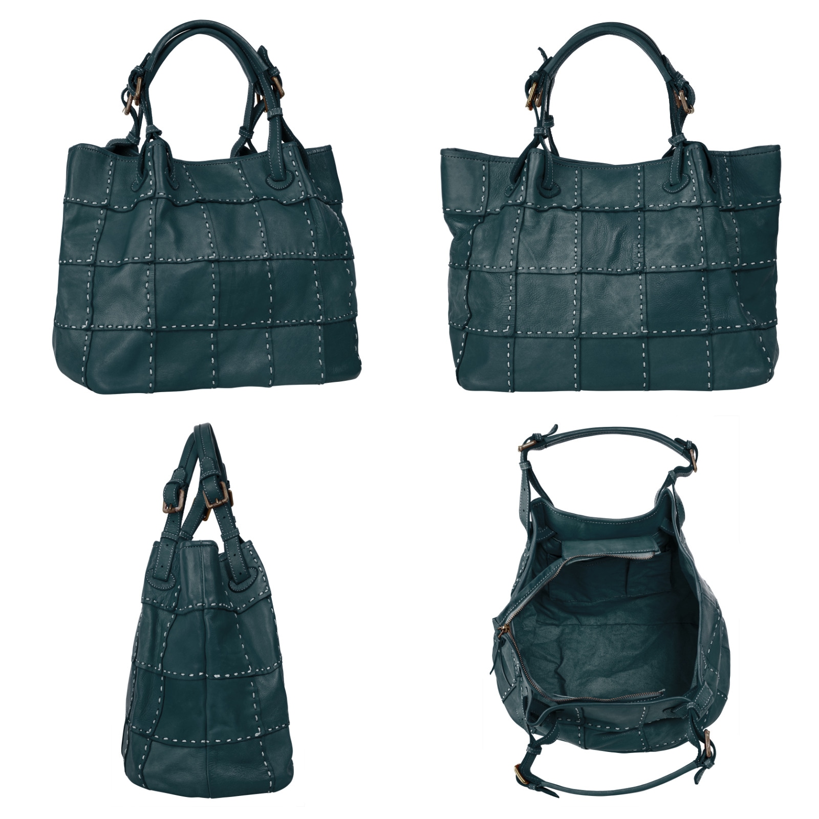 Samantha Look Shopper echt Leder, Made in Italy