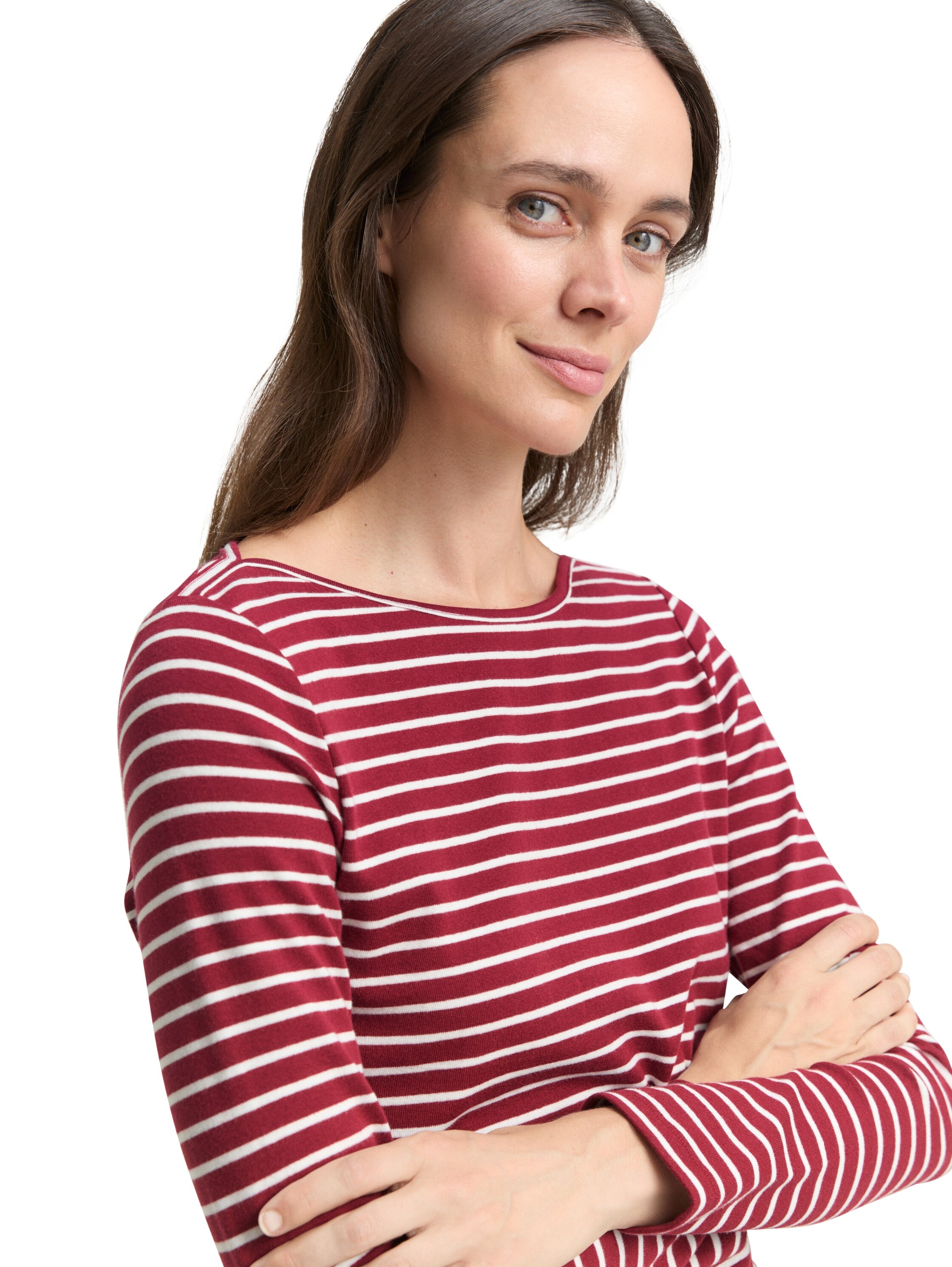 TOM TAILOR Langarmshirt mit Streifen Muster