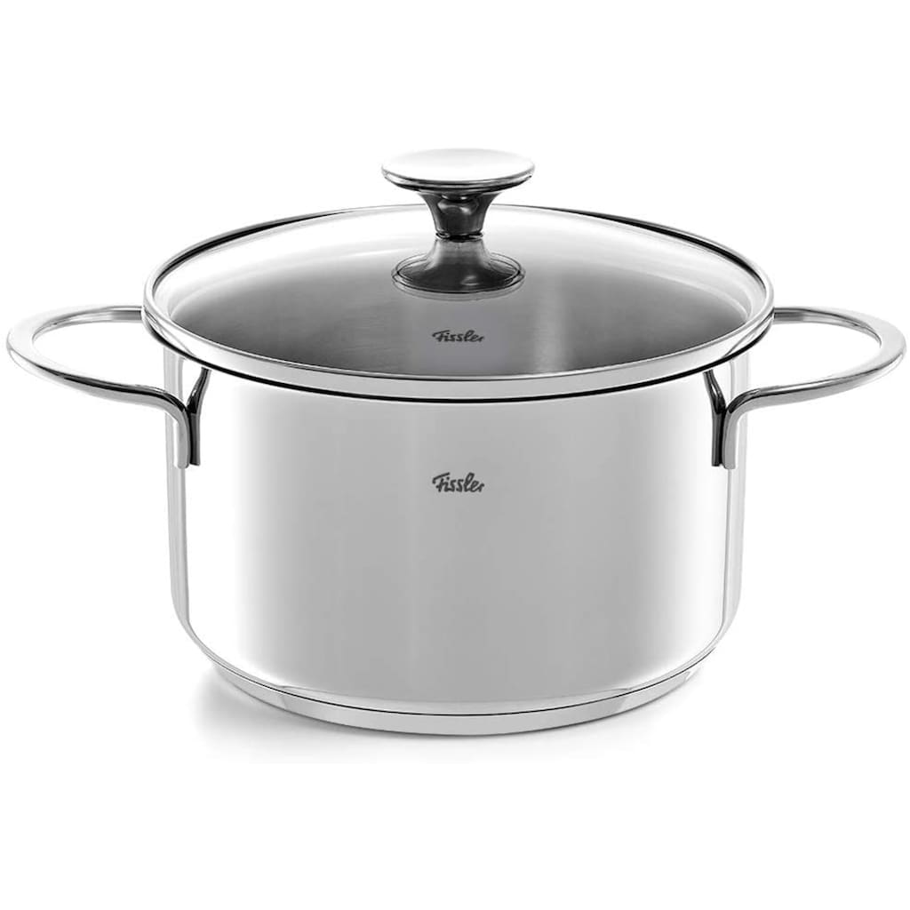 Fissler Topf-Set »Copenhagen«, Edelstahl 18/10, (Set, 9 tlg., Bratentopf 20 cm, je 1 Kochtopf 16/20/24 cm, Stielkasserolle 16 cm)