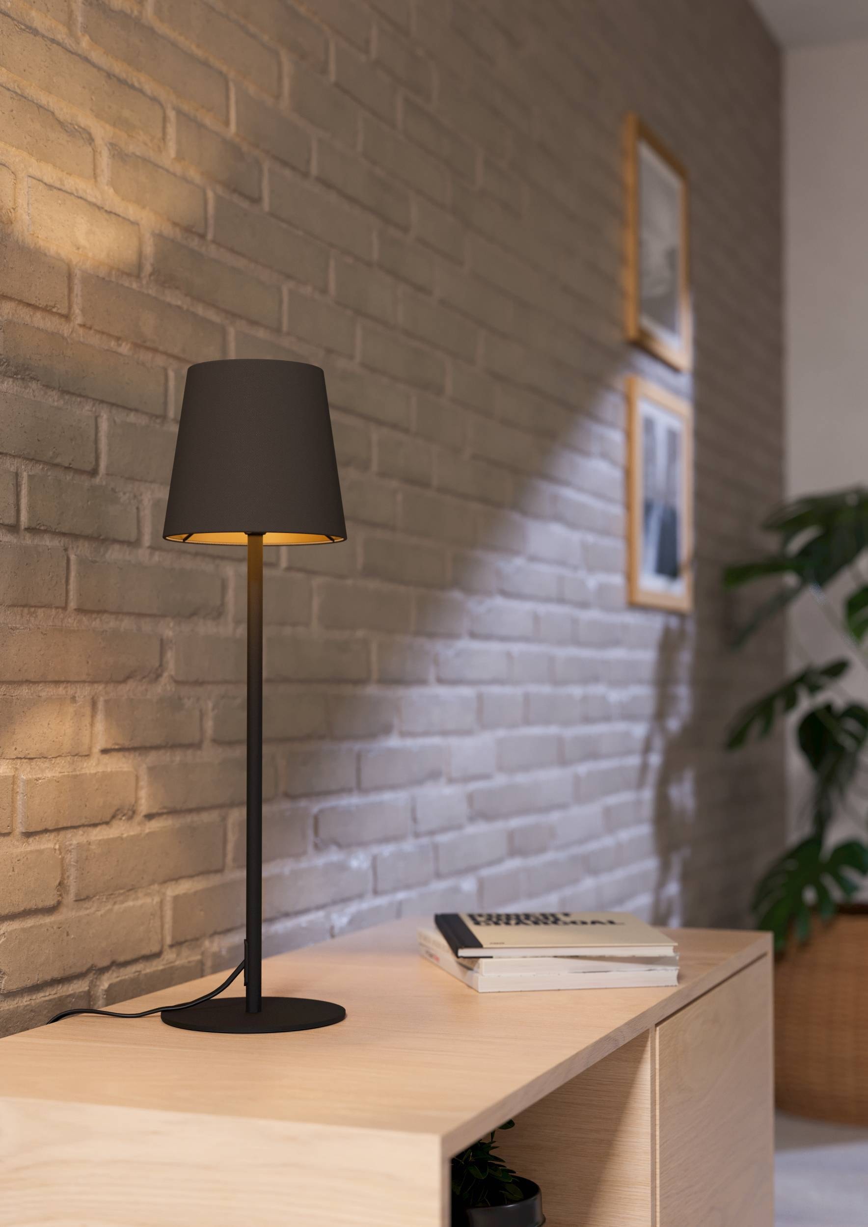 EGLO Tischleuchte »Fiorana Tischlampe, Nachttischlampe, Metall und Textil, E14, Lampe« E14 1 Stk.