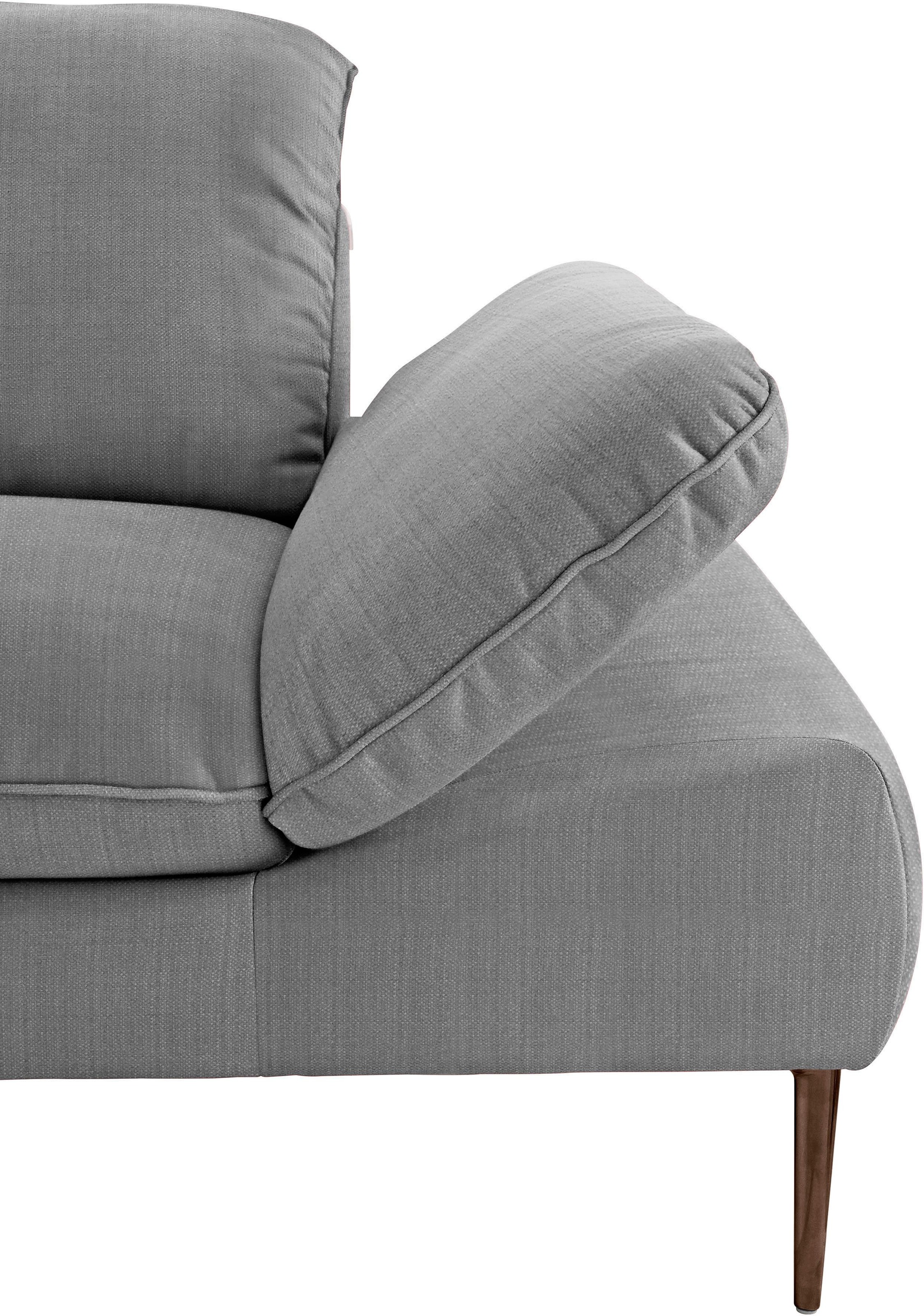 W.SCHILLIG Ecksofa »enjoy&MORE, Designsofa, bequem, zeitlos und elegant, L-Form«, Sitztiefenverstellung, Füße bronze pulverbeschichtet, Breite 310 cm