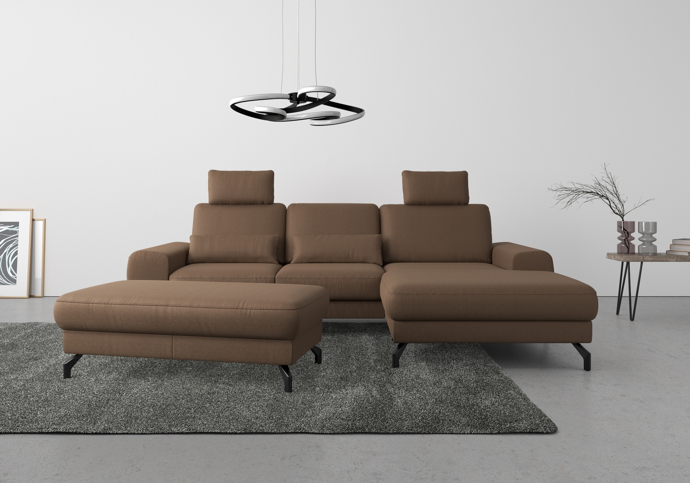 sit&more Ecksofa »Cinturo L-Form«, inklusive Sitztiefenverstellung und Fede günstig online kaufen