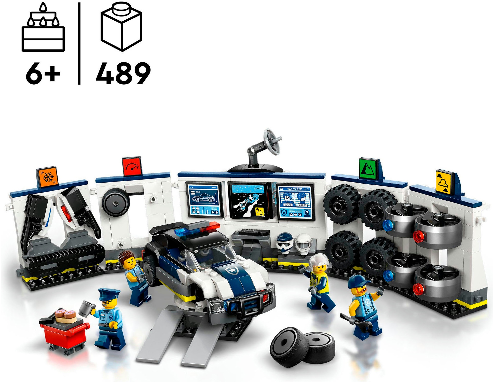 LEGO® Konstruktionsspielsteine »Polizeiwerkstatt (60457), LEGO City«, (489 St.), Made in Europe