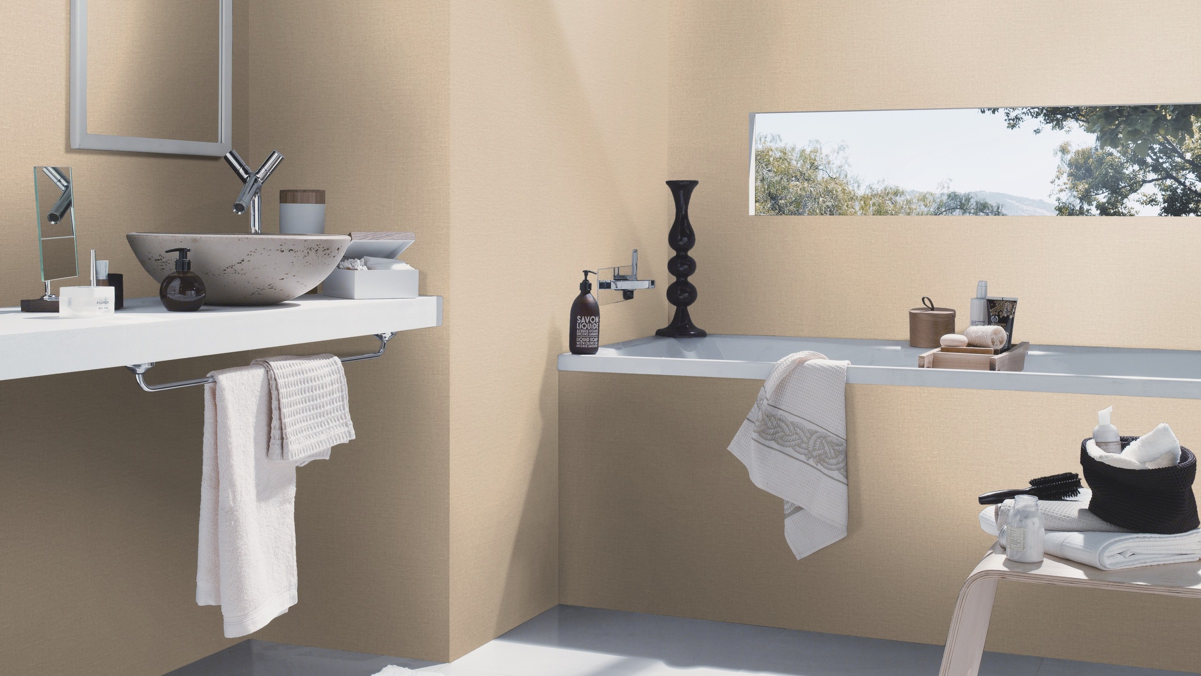 Rasch Vliestapete »Vliestapete Lirirco 555882« einfarbig strukturiert Leinenoptik