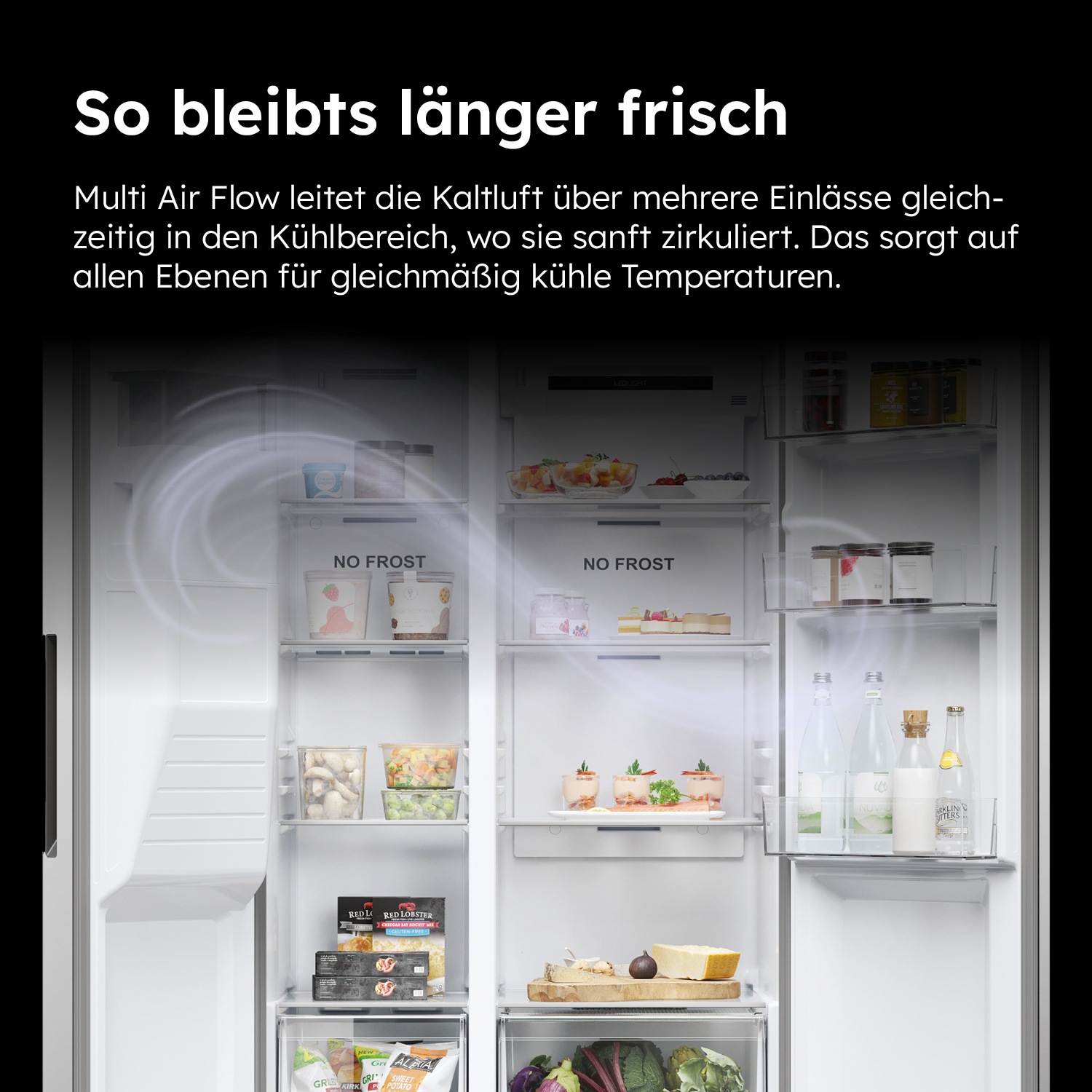 Haier Side-by-Side SBS 90 Series 5 »HSR5918DIMP«, 178 cm hoch, 91 cm breit, Nutzinhalt: 511 Liter, Extrem leise