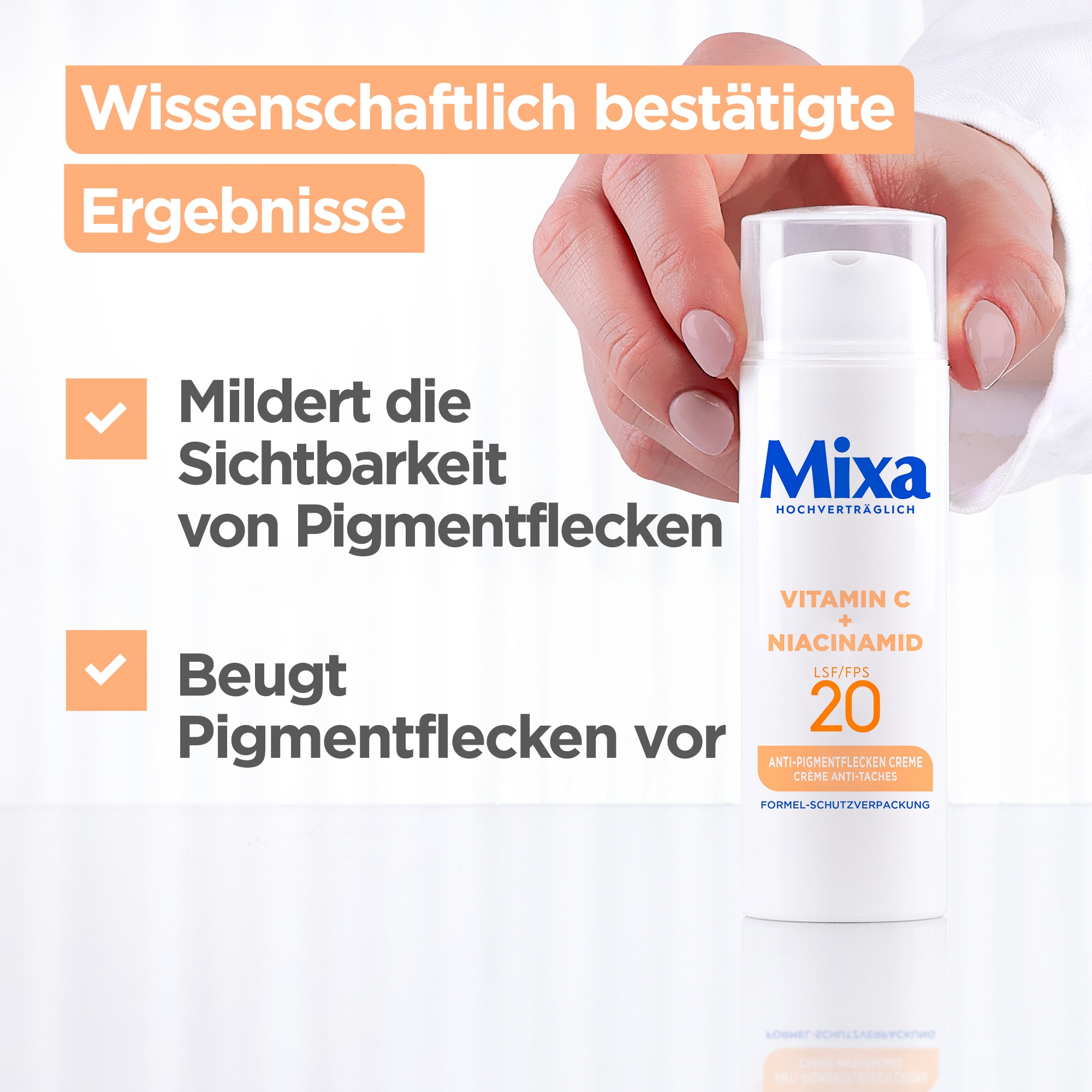 Mixa Gesichtspflege »Mixa Anti-Pigmentflecken Creme«, mit hoher Wirksamkeit