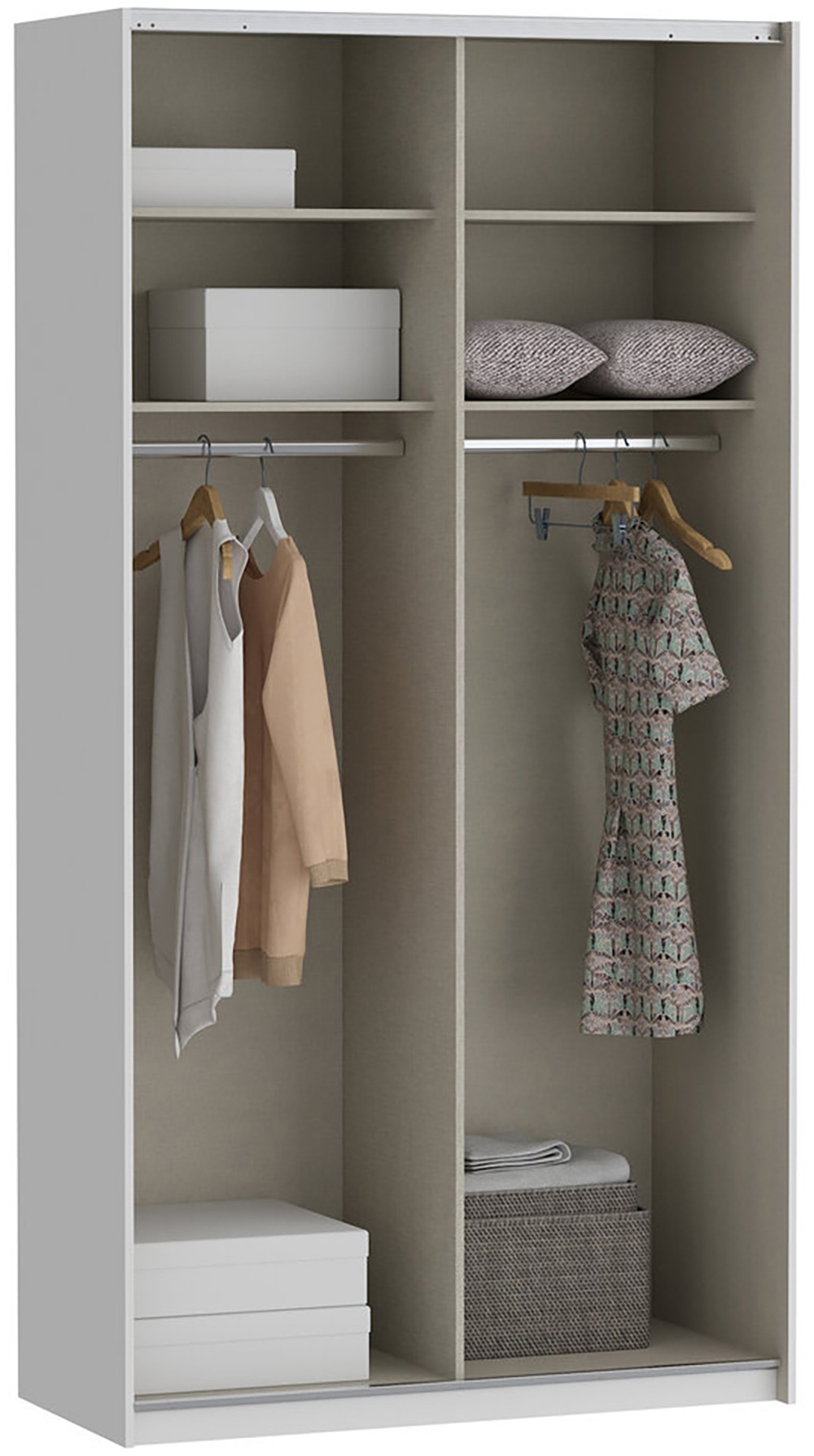 FORTE Schwebetürenschrank »Fittio, Made in Europe, 2 Schiebetüren, modernes Design« Höhe 2,35 mtr, stehende Montage